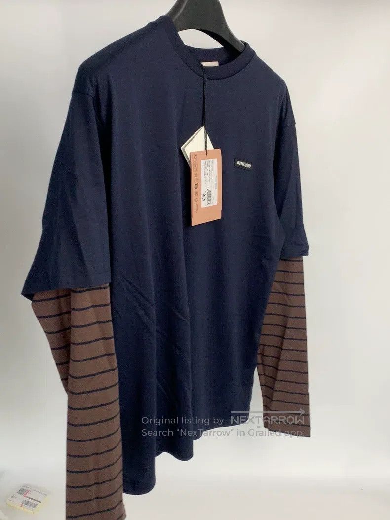 Miu Miu Miu Miu Size s Fake two long-sleeved T-shirts Size S / US 4 / IT 40 - 2 Thumbnail