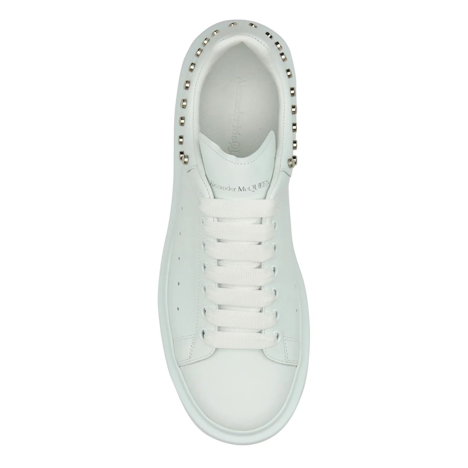Alexander McQueen ALEXANDER MCQUEEN White Leather Heeled White Leather Sneaker Size US 8 / EU 41 - 4 Thumbnail