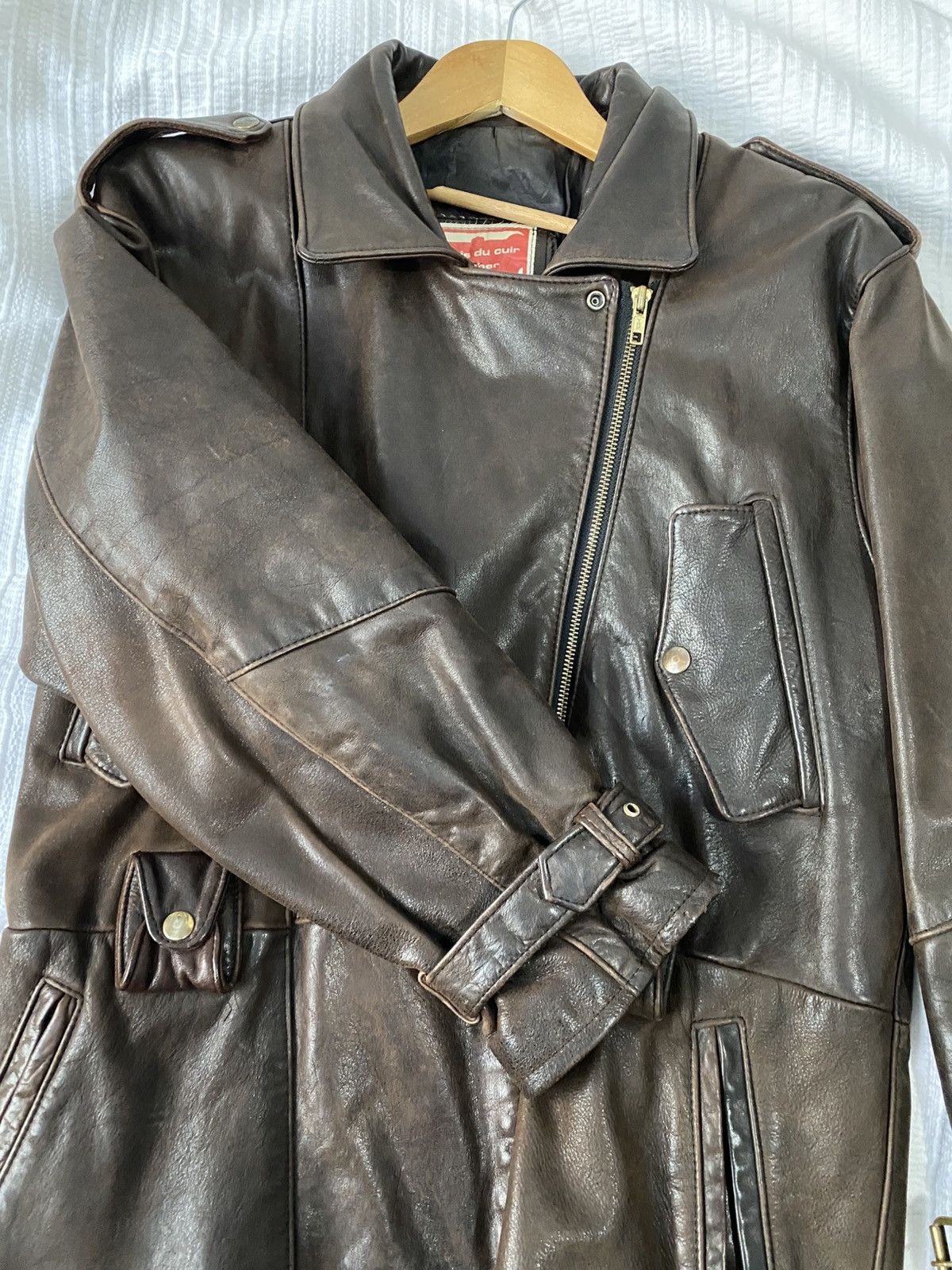 Vintage Vintage biker leather jacket Size US L / EU 52-54 / 3 - 3 Thumbnail