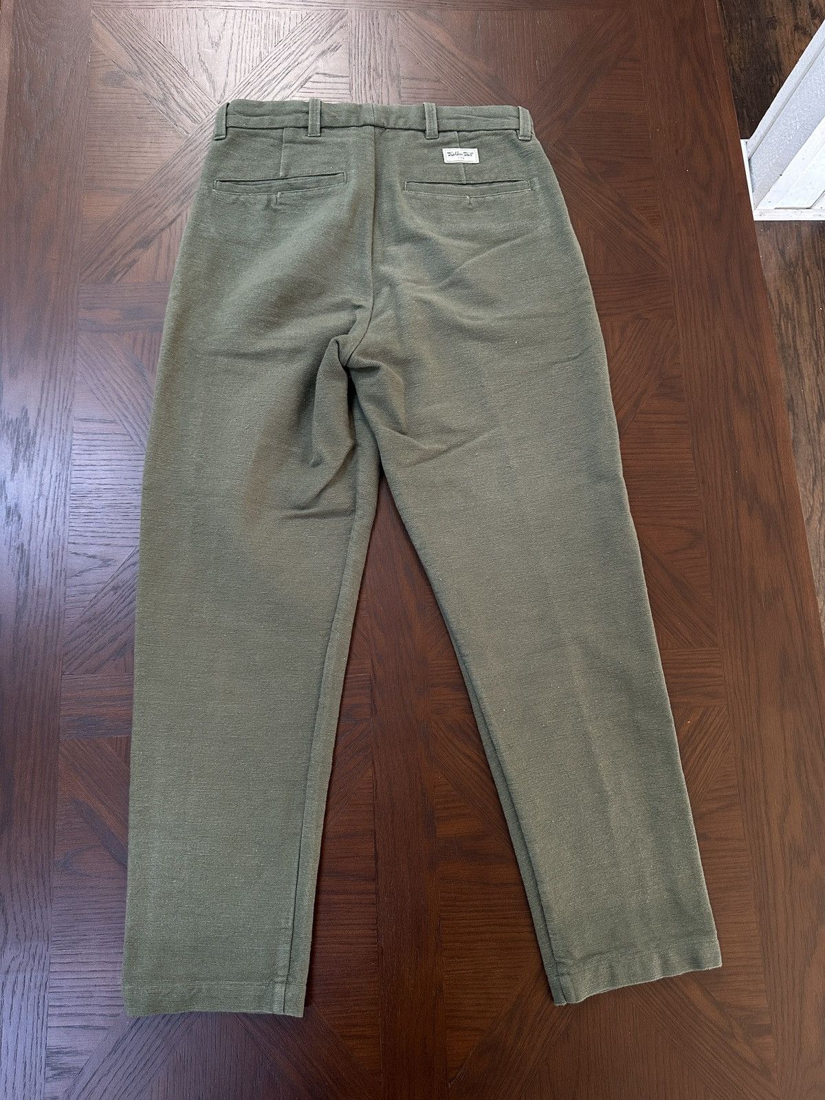 18 East JIAN SINGLE PLEAT PANT - RIFLE GREEN HANDSPUN COTTON CANVAS Size US 28 / EU 44 - 5 Thumbnail