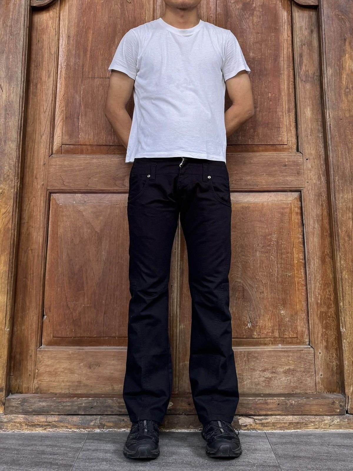Issey Miyake FREE TAX! 2000s Double Waisted Flared Denim Jeans - 29” Size US 29 - 1 Thumbnail
