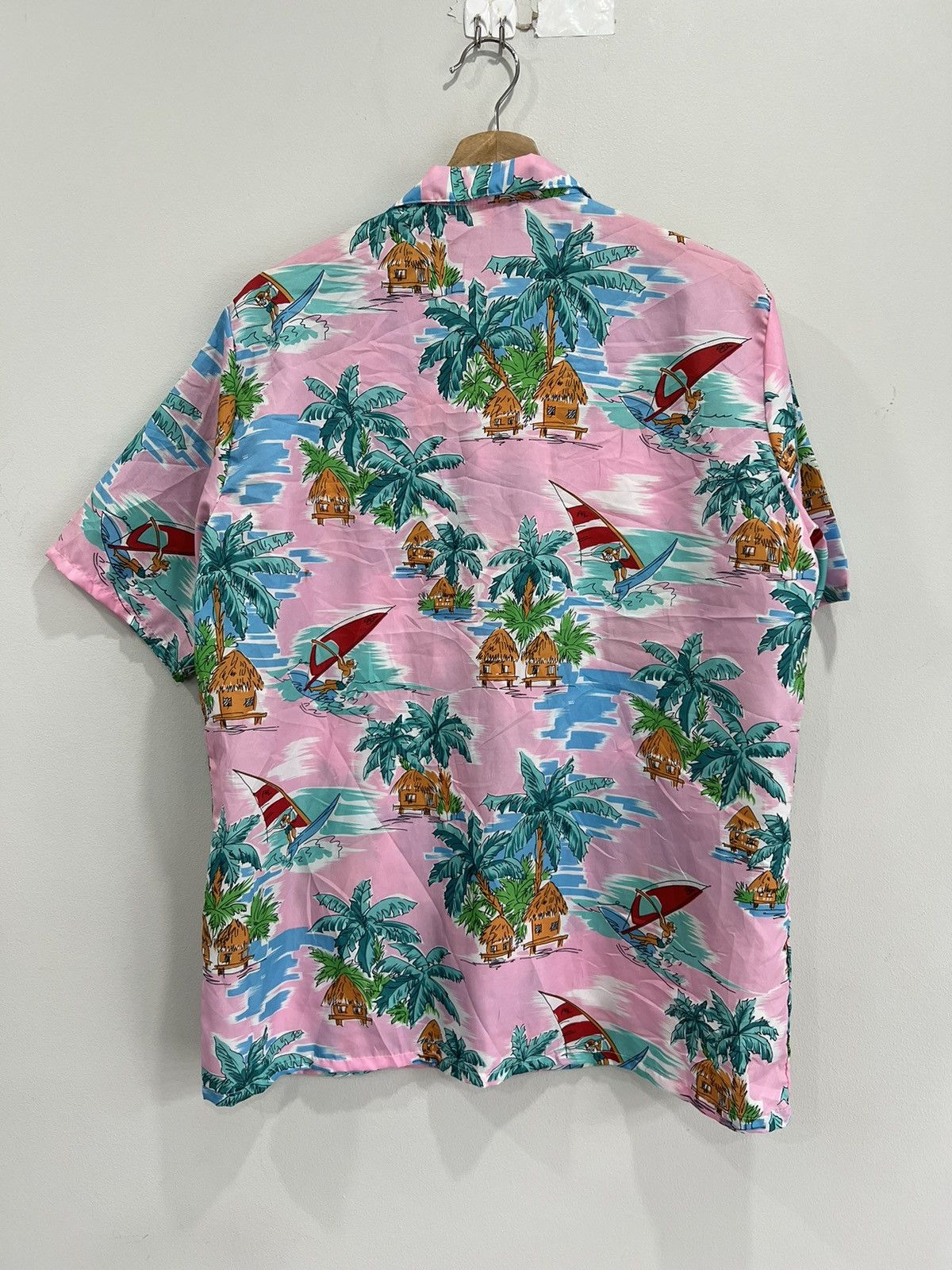Vintage Vintage Islander Hawaiian Shirt pink surf style rider ocean Size US L / EU 52-54 / 3 - 3 Thumbnail
