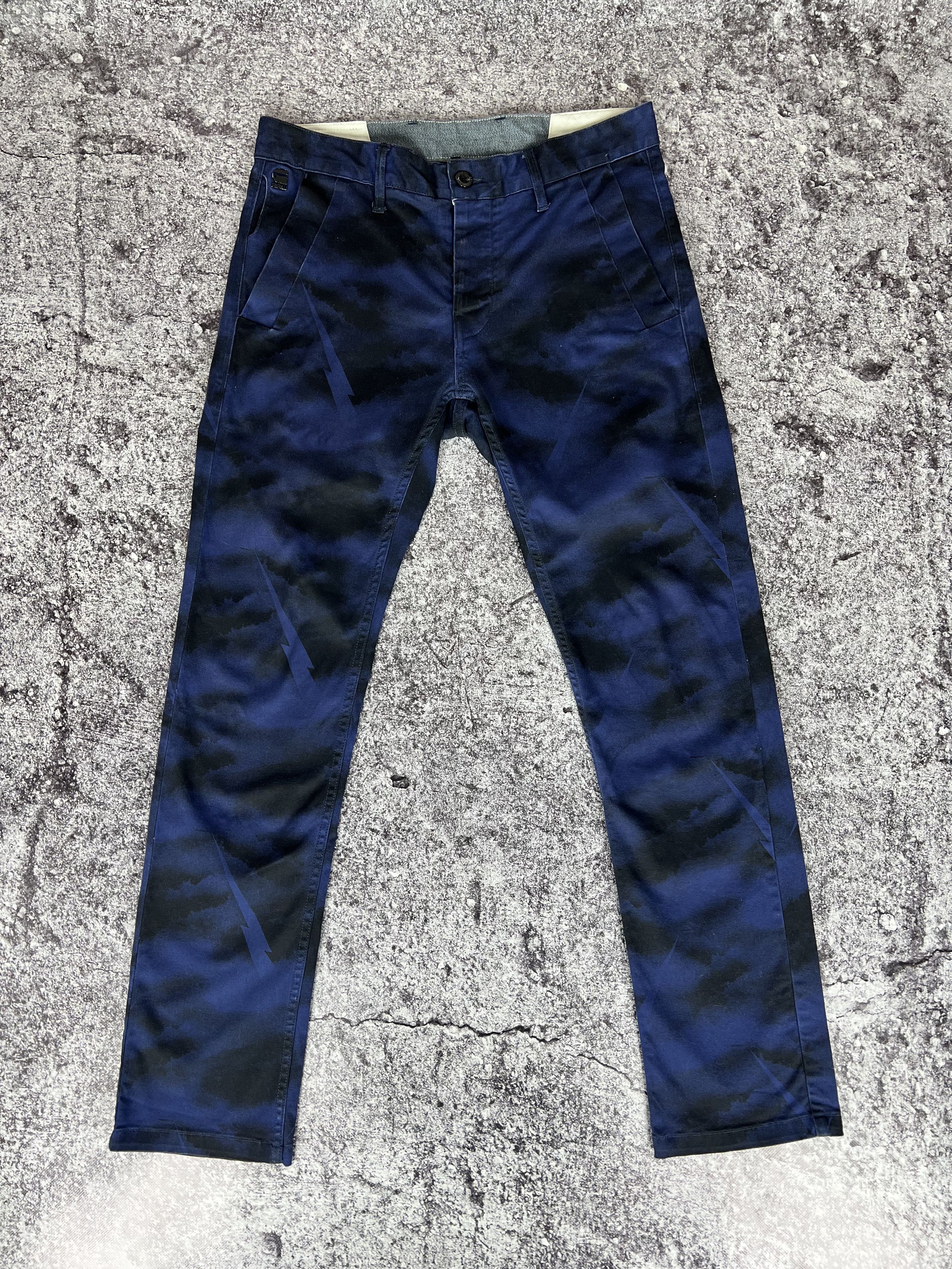 image of Avant Garde x G Star Raw Pants Size 33/32 in Black/Blue, Men's