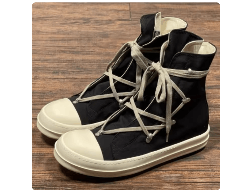 Rick Owens Drkshdw Rick Owens Men's Black 5-Star Strap High Top Sneakers Size US 9 / EU 42 - 3 Thumbnail