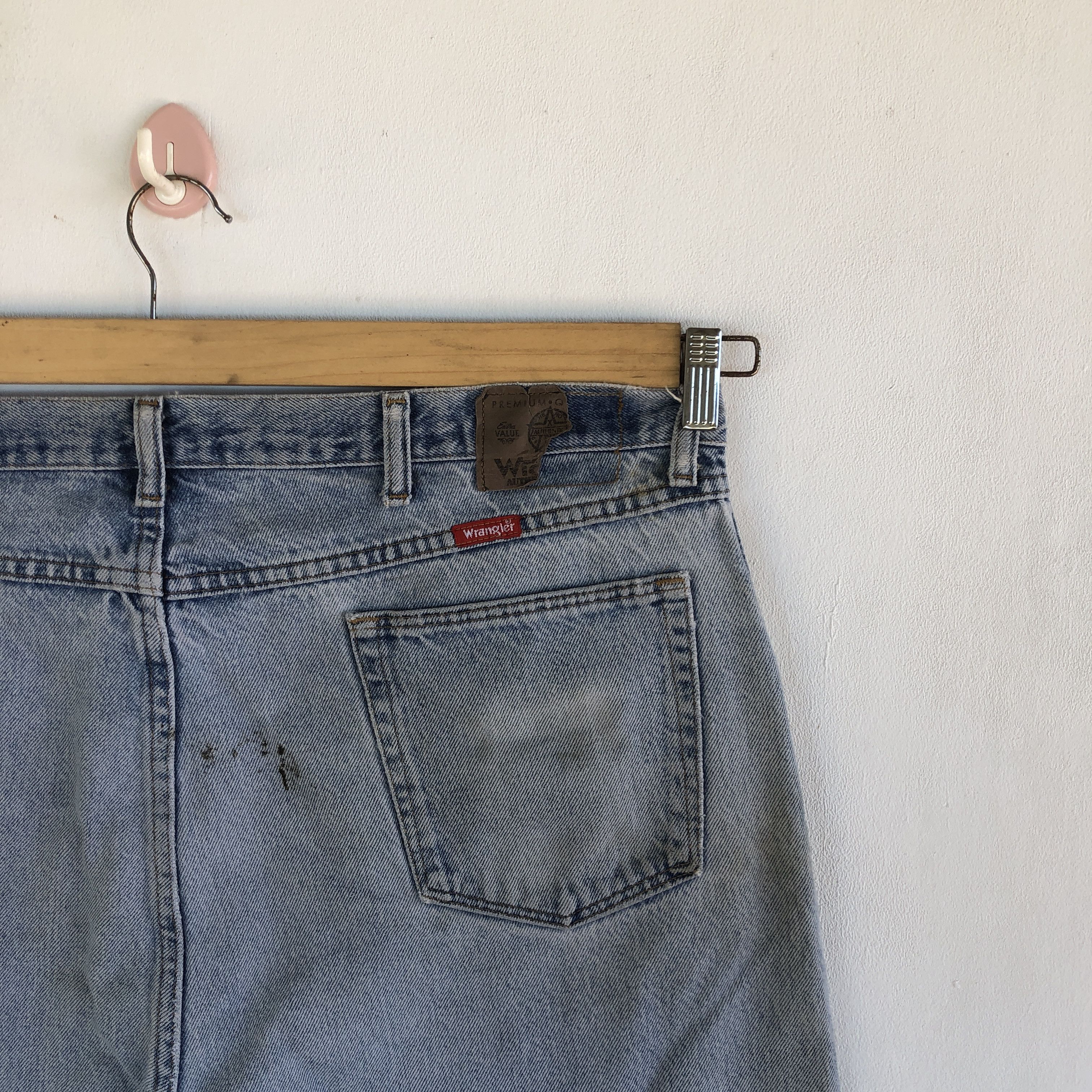 Wrangler Crazy Y2K Baggy Oversized Distressed Wrangler Faded Jeans Size US 38 / EU 54 - 5 Thumbnail