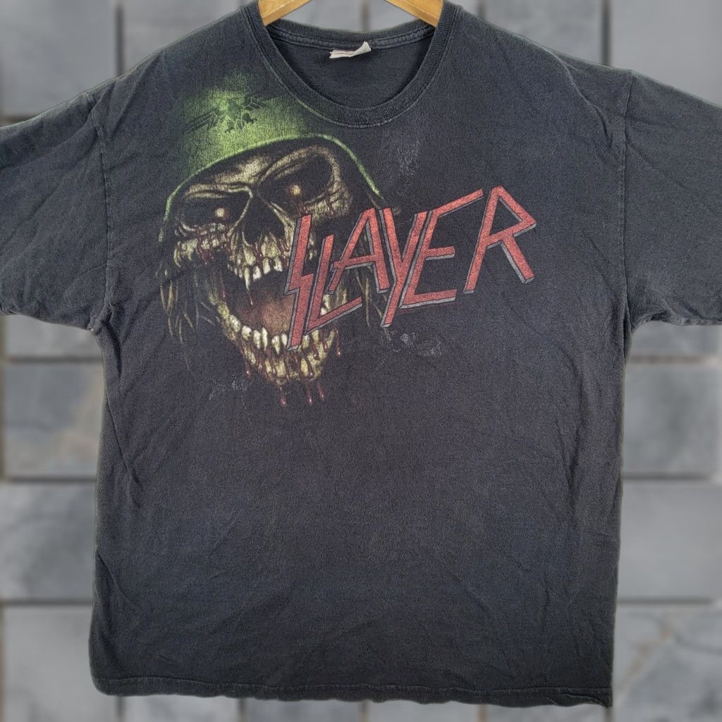 Hanes VINTAGE Slayer Concert Tour Graphic T Shirt Skull Metal Rock XL Hanes Black Mens Size US XL / EU 56 / 4 - 1 Thumbnail