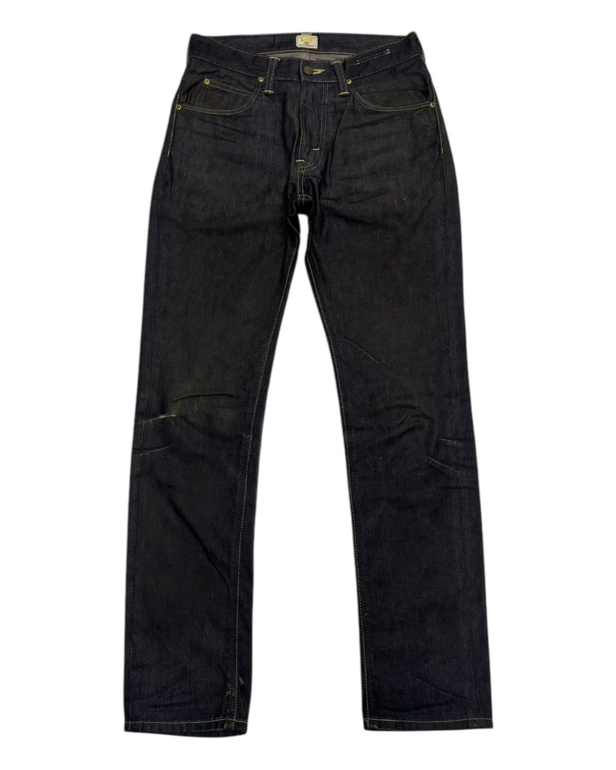 Lee 🔥LEE 101 BLACK JEANS SLIM STRAIGHT DISTRESSED JEAN Size US 29 - 7 Thumbnail