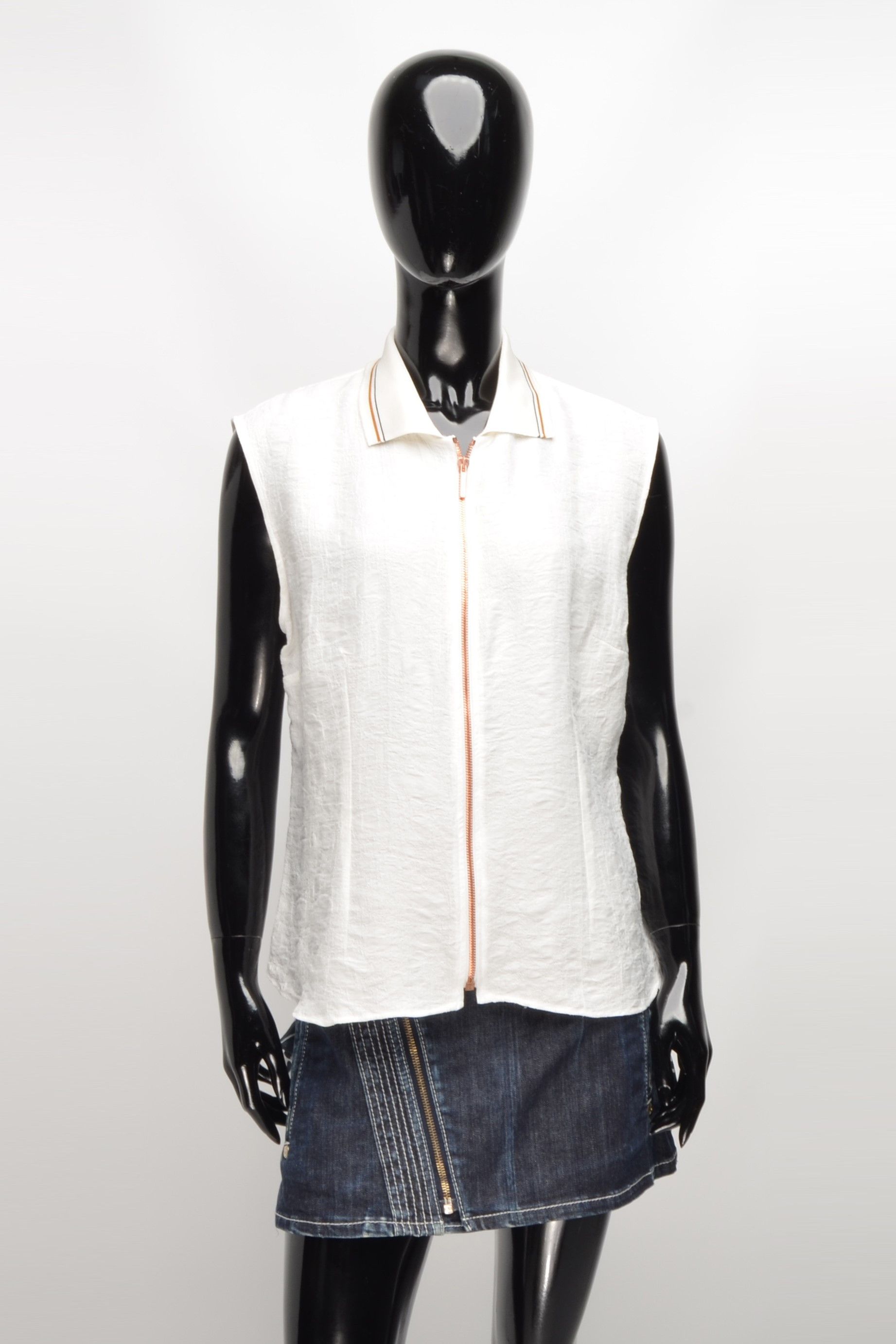 Cop Copine Cop Copine Full Zip Graphic Top Blouse Size M / US 6-8 / IT 42-44 - 1 Thumbnail