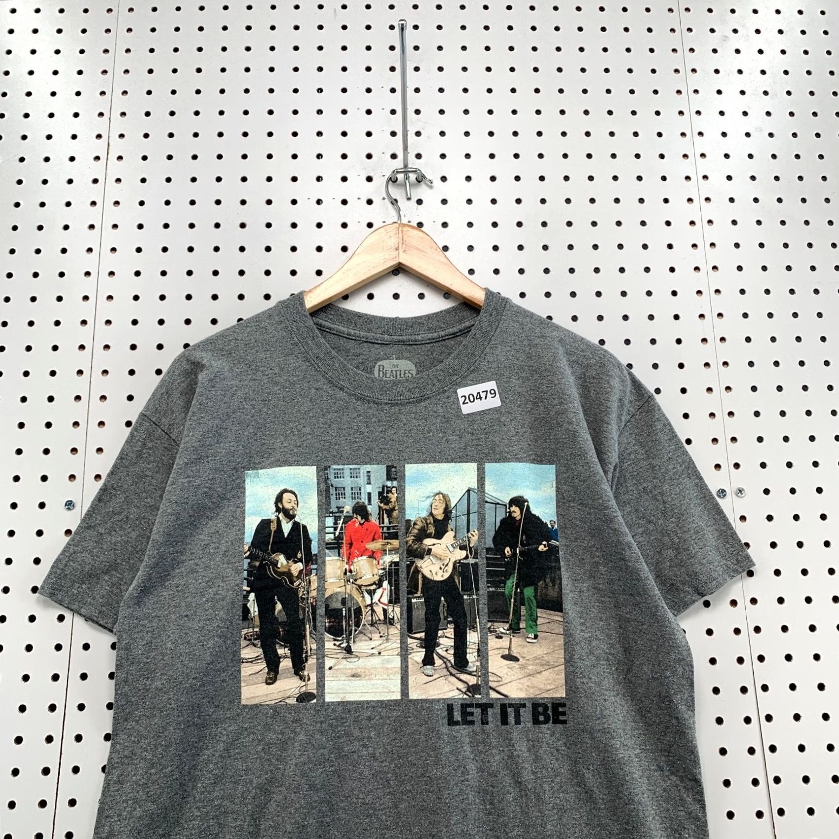 Vintage The Beatles Shirt Gray Let It Be Rock Music Band TEE Adult Large 21x29.5 Size US L / EU 52-54 / 3 - 2 Thumbnail