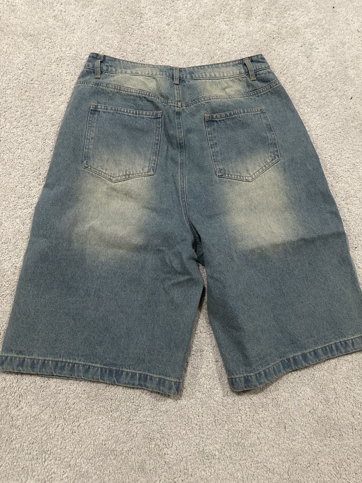 Vale Vale Football Blue Denim Shorts Size US 30 / EU 46 - 2 Thumbnail