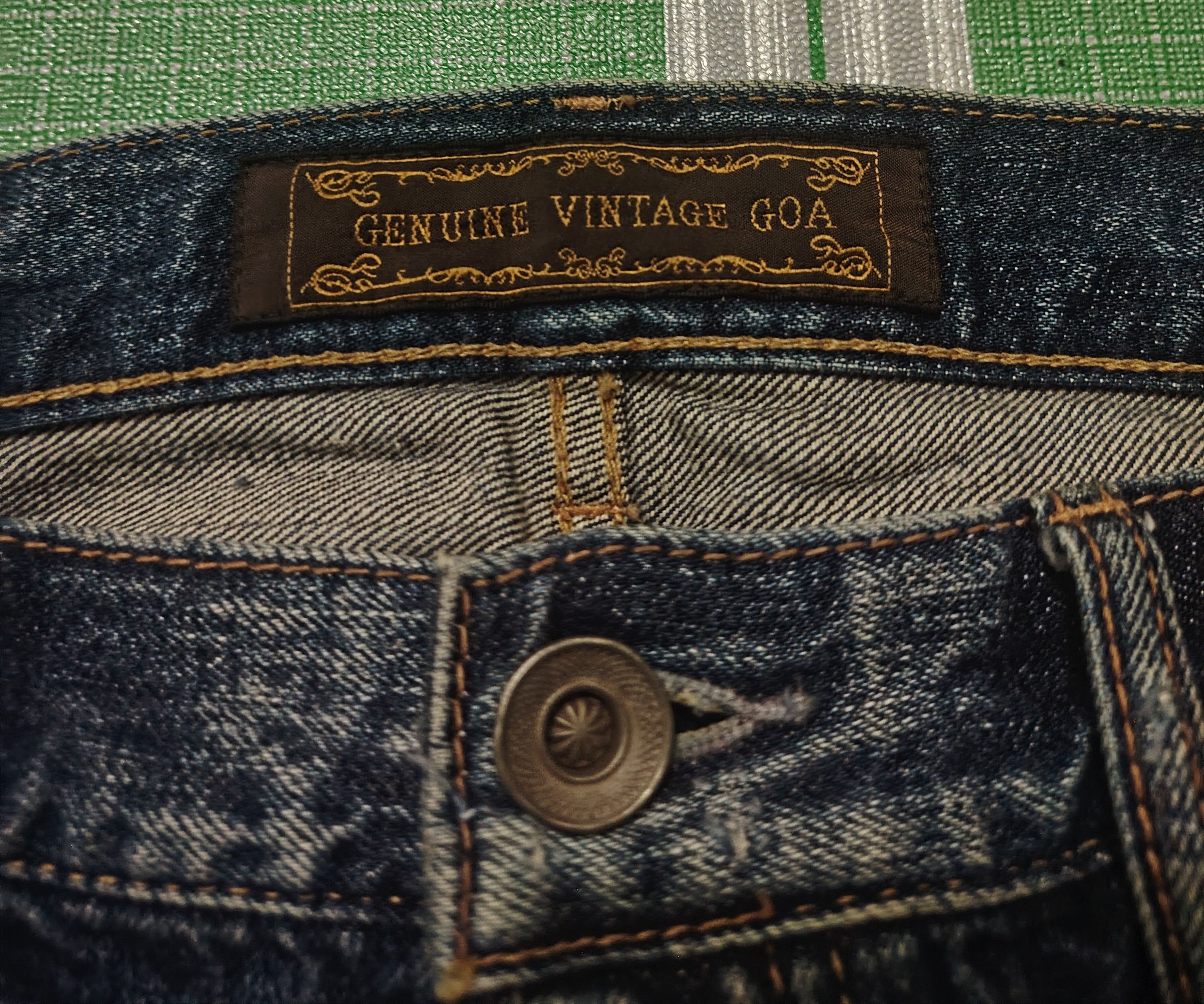 GOA Rare!!! Genuine Vintage Goa Distressed Jeans Selvedge denim Size US 30 / EU 46 - 23 Thumbnail