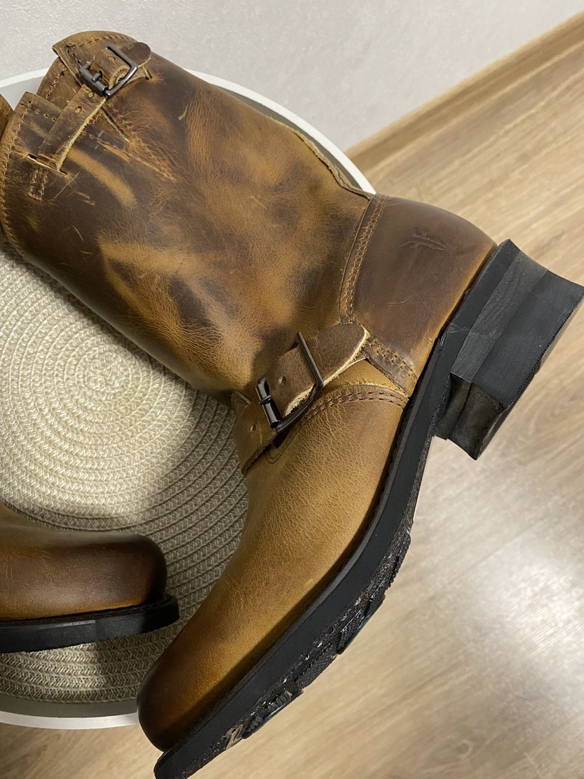 Frye Frye Engineer 12R 77400 AS98 Sendra Leather Boots Size: 39 Size US 9 / IT 39 - 4 Thumbnail