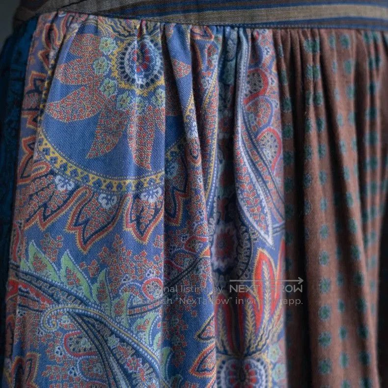 Kenzo KENZO 1981 Vintage Blue Midi Skirt. Size US 26 / EU 42 - 4 Thumbnail