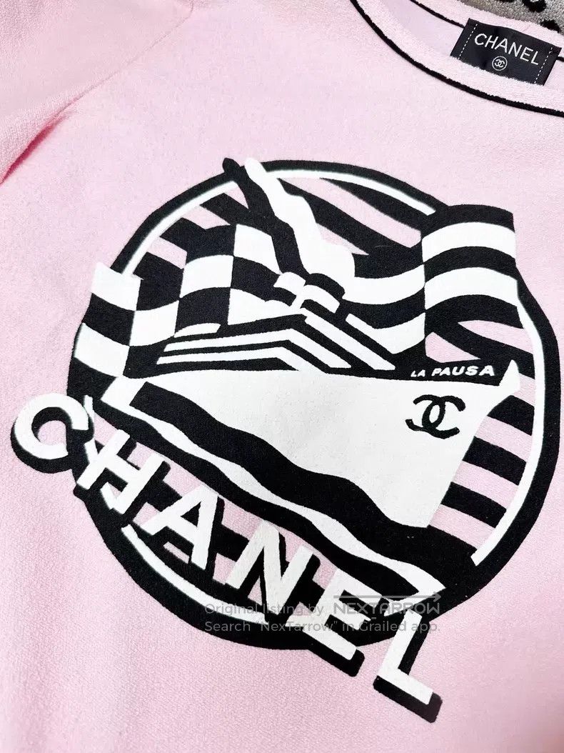 Chanel Chanel Pink and white sailing cruise pattern short-sleeved Size XS / US 0-2 / IT 36-38 - 4 Thumbnail