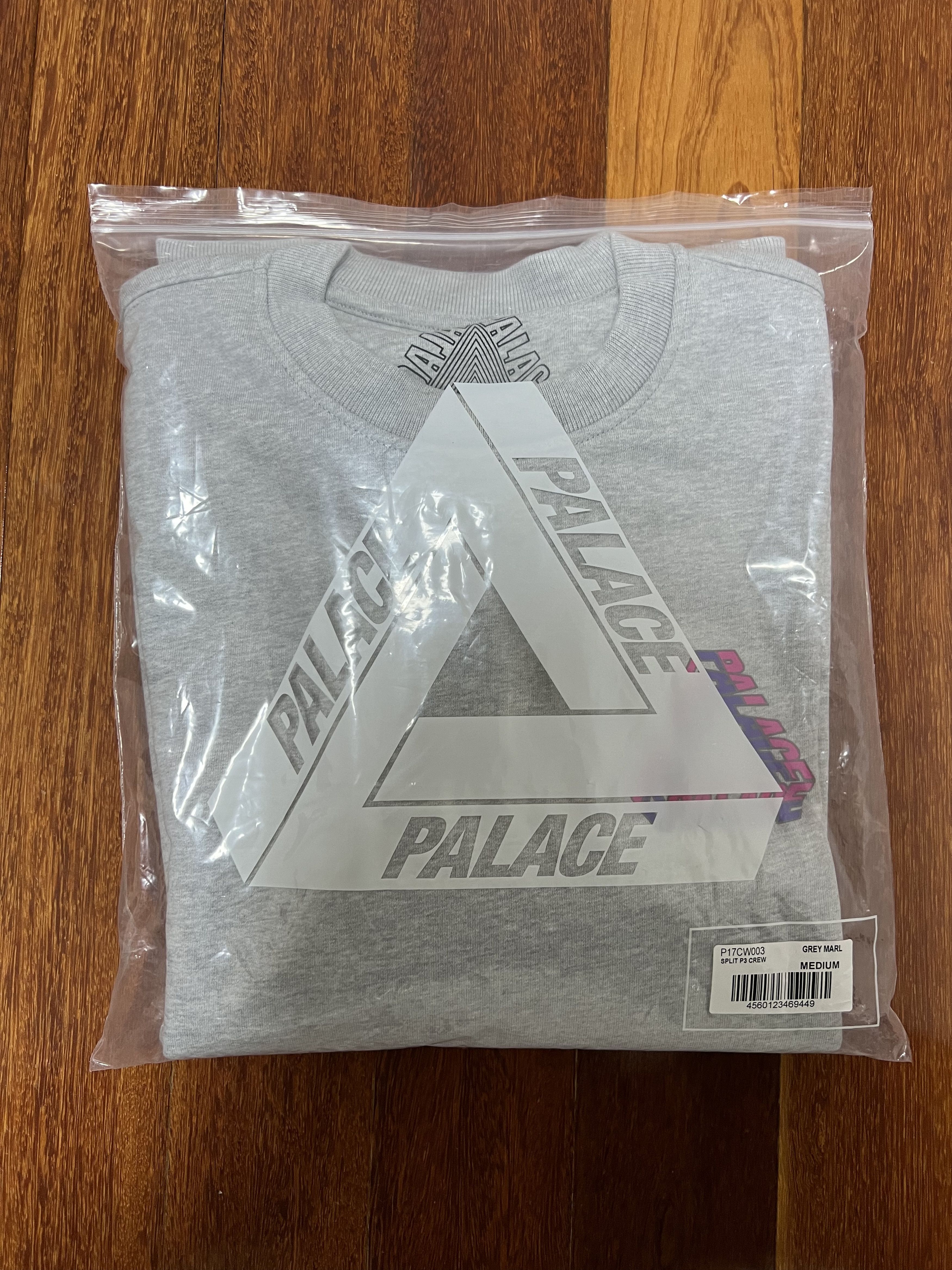 Palace 💚 2019 Palace Split P3 Crew Grey Marl Medium NEW Size US M / EU 48-50 / 2 - 10 Thumbnail