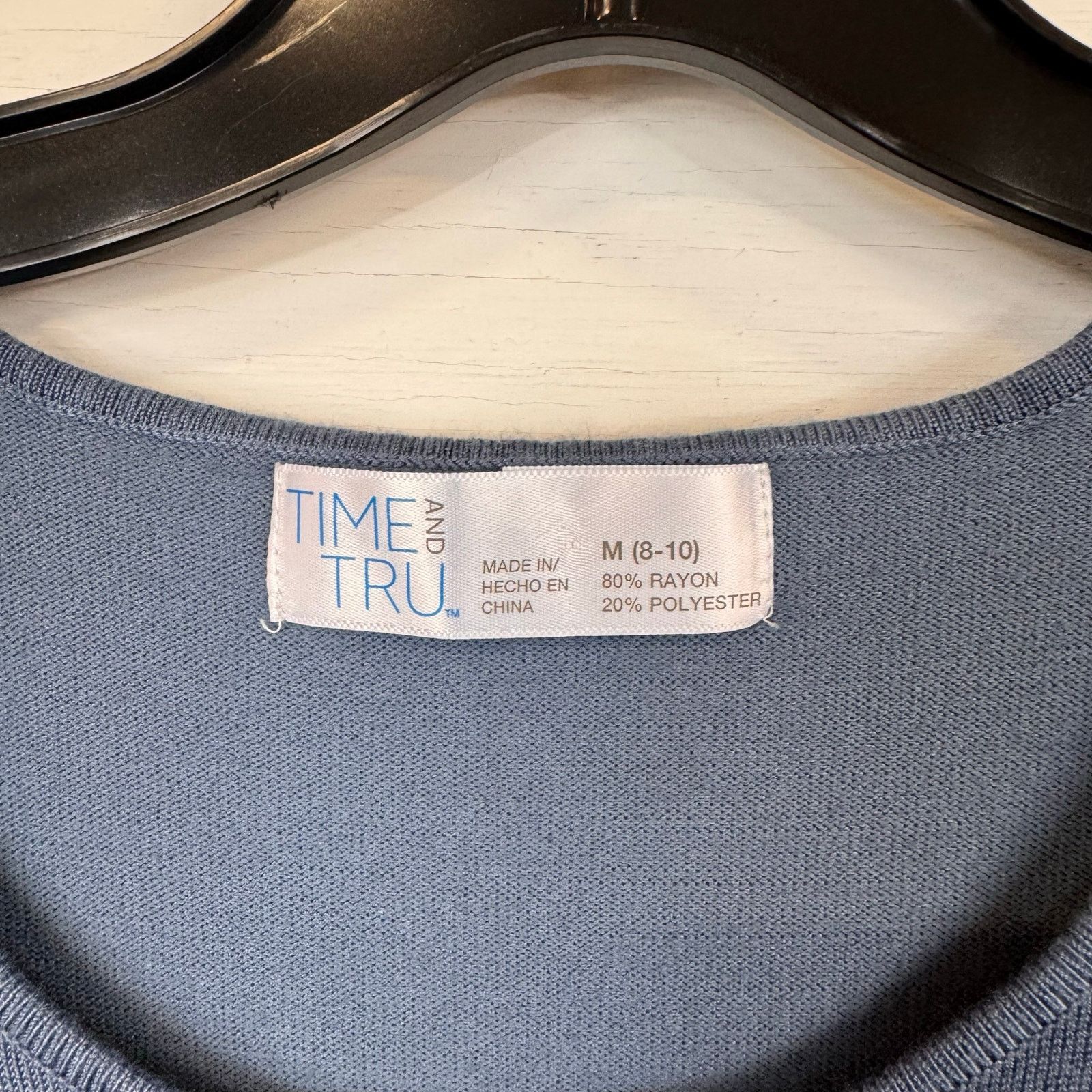 Other Time and Tru Blue Cold Shoulder Sweater Women's Size Medium Size M / US 6-8 / IT 42-44 - 3 Thumbnail