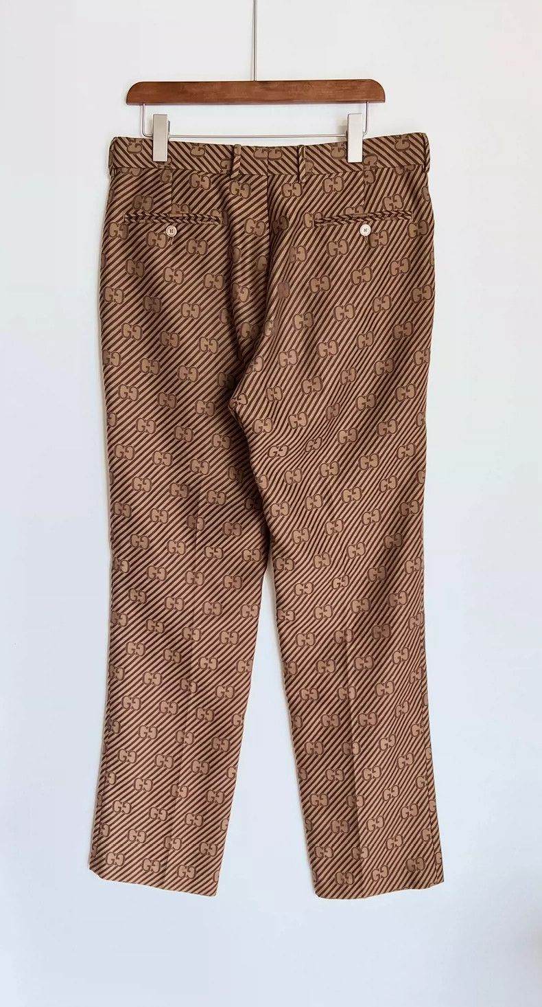 Gucci Gucci Poster-style full-print logo casual trousers Size 48R - 3 Thumbnail
