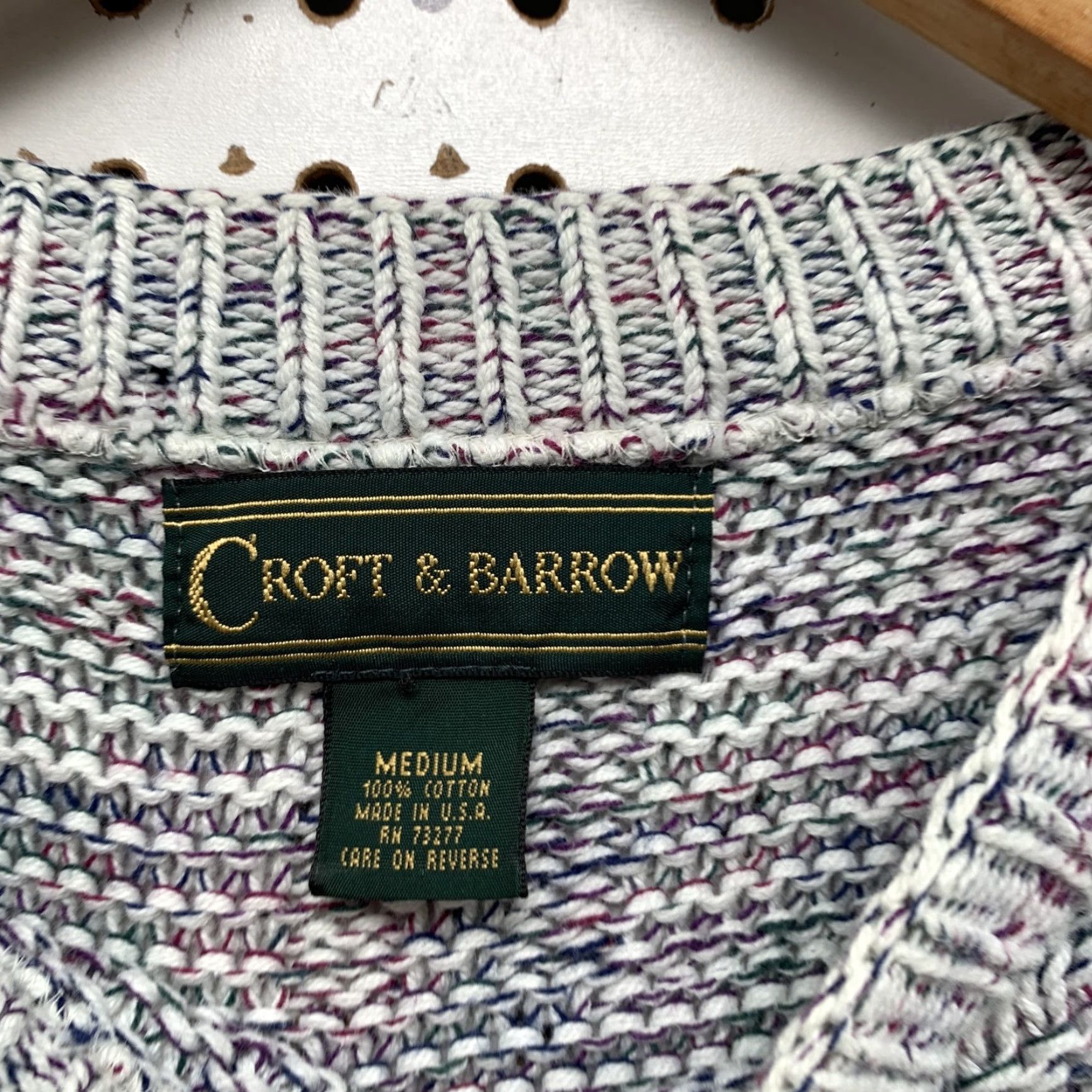 Croft & Barrow VINTAGE Croft & Barrow Sweater Gray Medium Long Sleeve Pullover Mens Geometric Casual Size US M / EU 48-50 / 2 - 2 Thumbnail