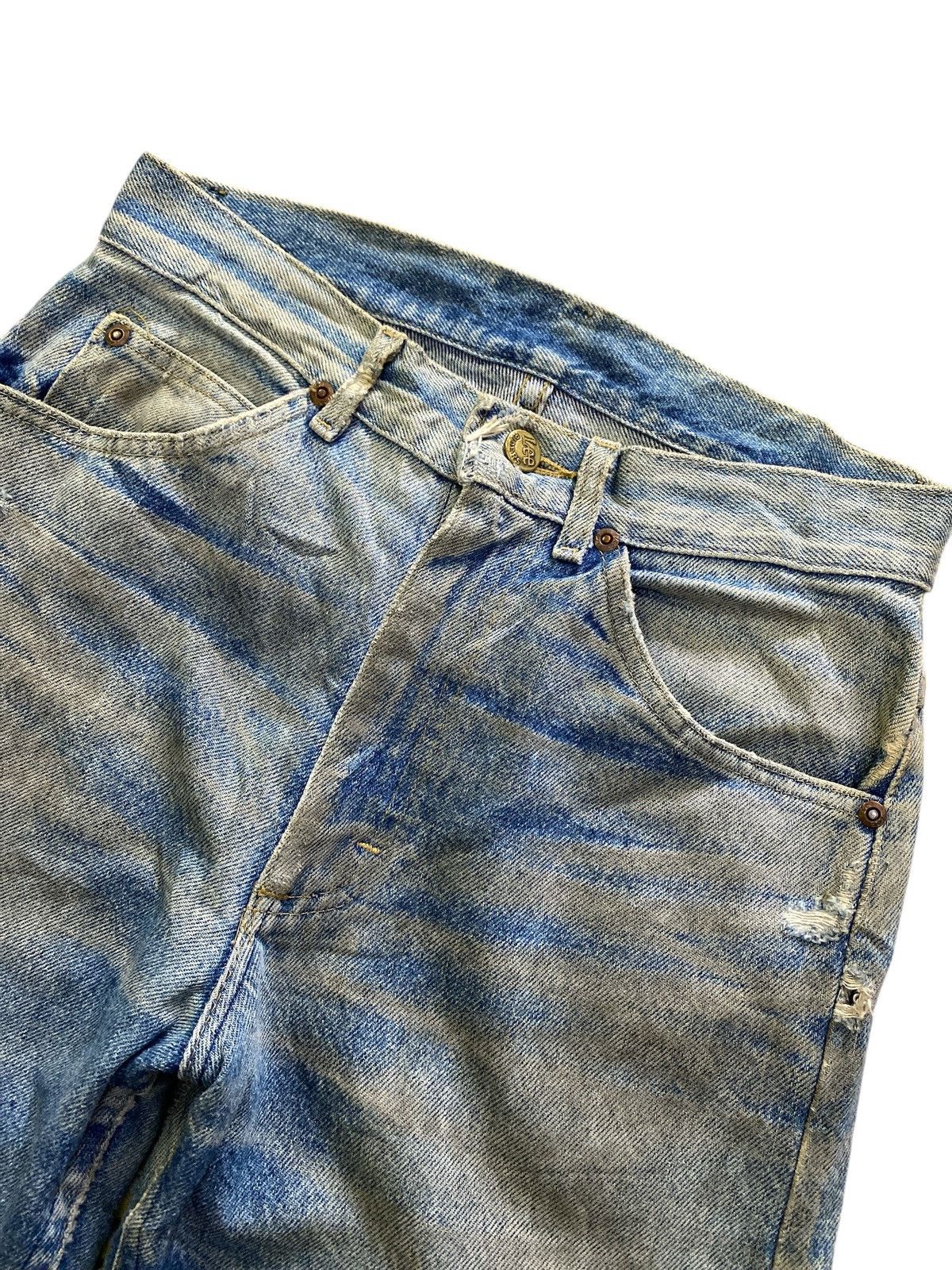 Lee × Vintage Vintage 80s Lee Rider Denim Distressed Size US 29 - 6 Thumbnail