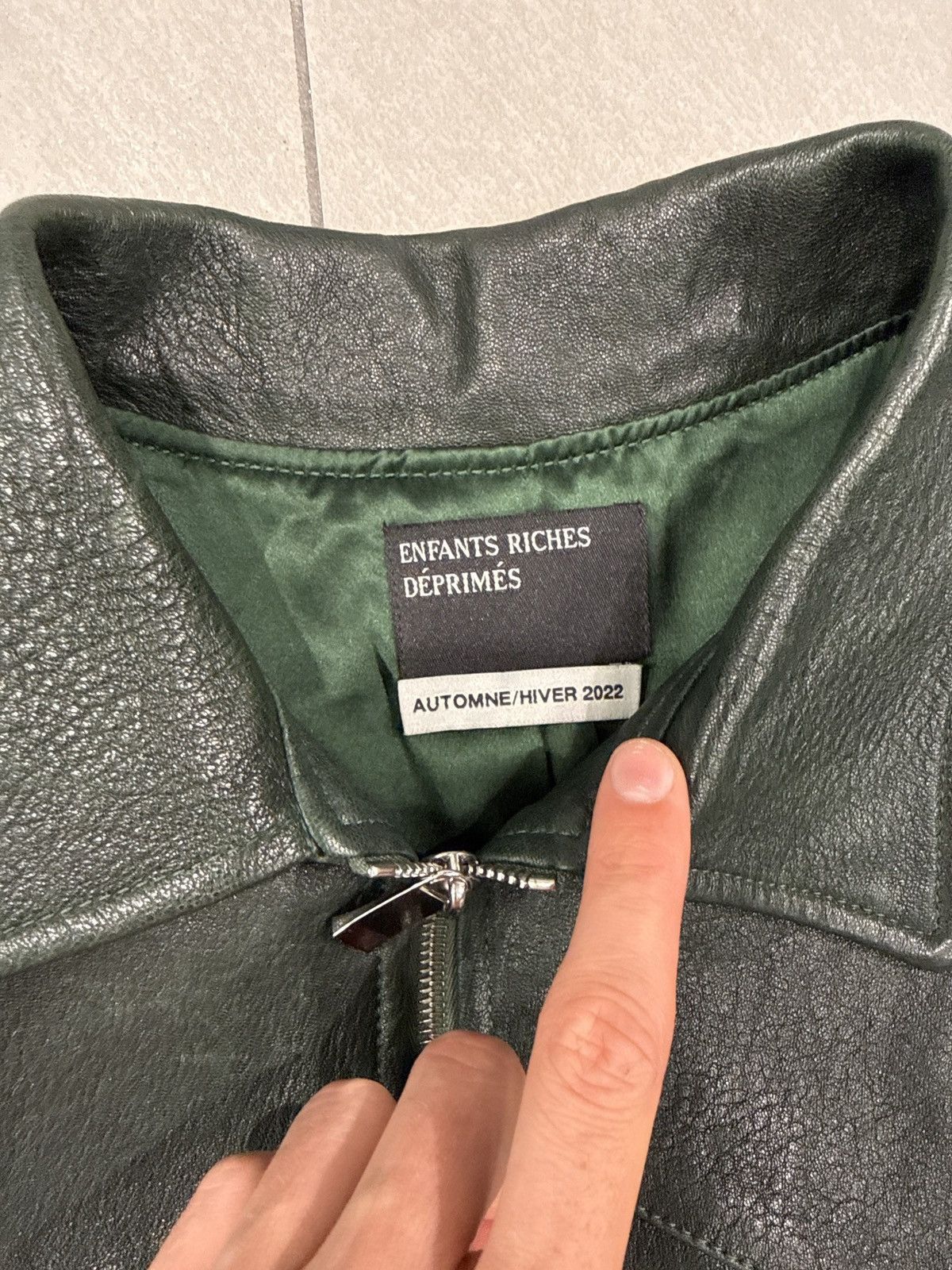 Enfants Riches Deprimes ERD Autumn Winter 2022 Leather Jacket Green Size US M / EU 48-50 / 2 - 2 Thumbnail