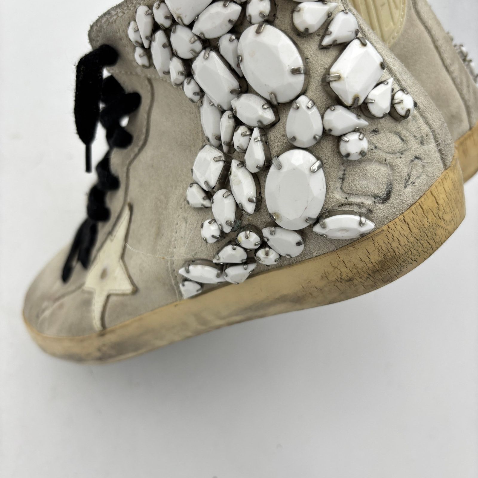 Golden Goose Golden Goose Francy Embelished Stones Hi Top Suede 39 US 9 Size US 9 / IT 39 - 14 Thumbnail