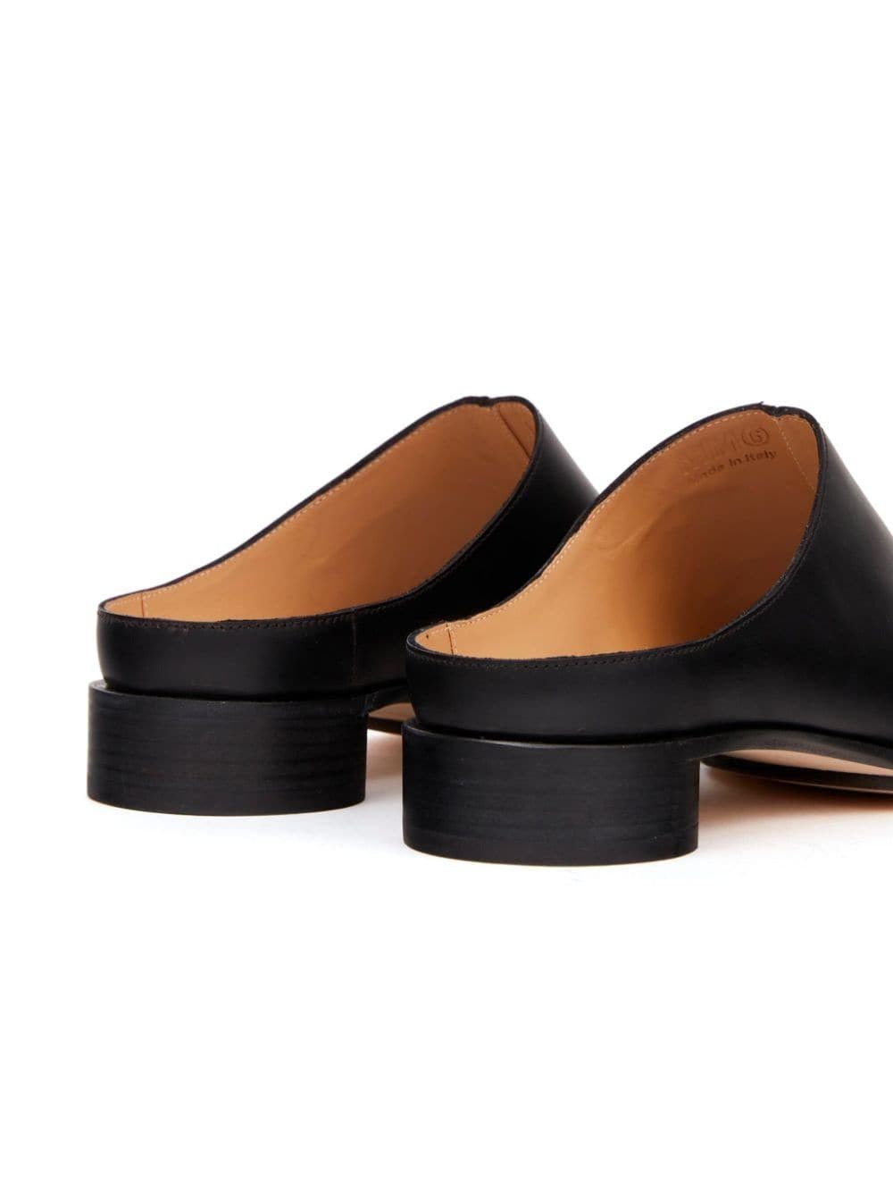 Maison Margiela oc11z1025 Square-Toe Leather Slippers in Black Size US 11 / EU 44 - 5 Thumbnail