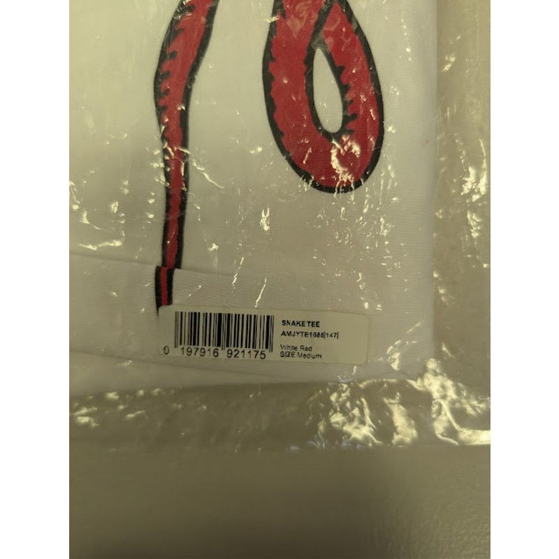 Amiri o1rshd1 Q:2 / Poison Snake Graphic Print T-Shirt White / Red Size US M / EU 48-50 / 2 - 23 Thumbnail