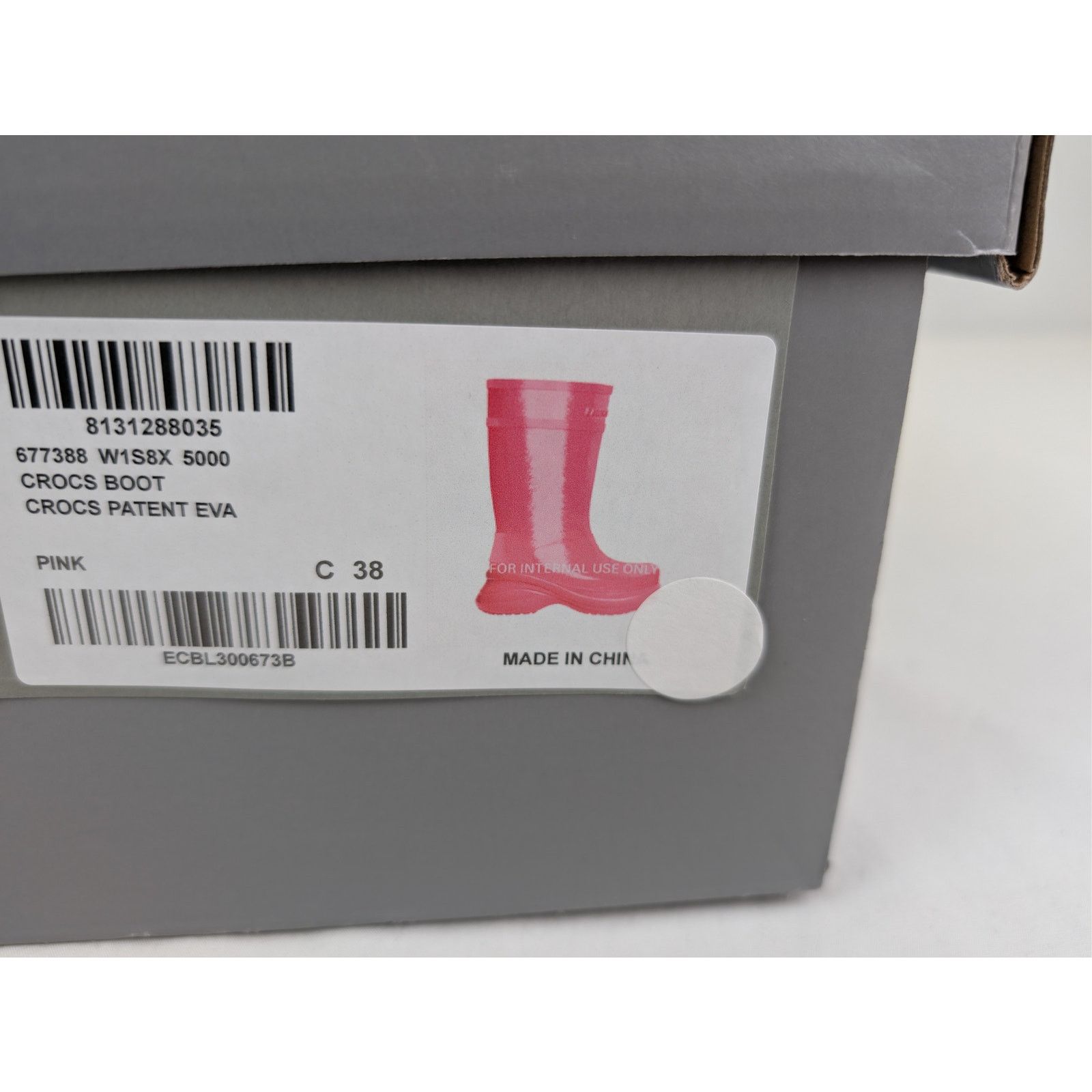 Balenciaga o1rshd1 Patent Eva Crocs Boots in Pink Size US 8 / IT 38 - 18 Thumbnail
