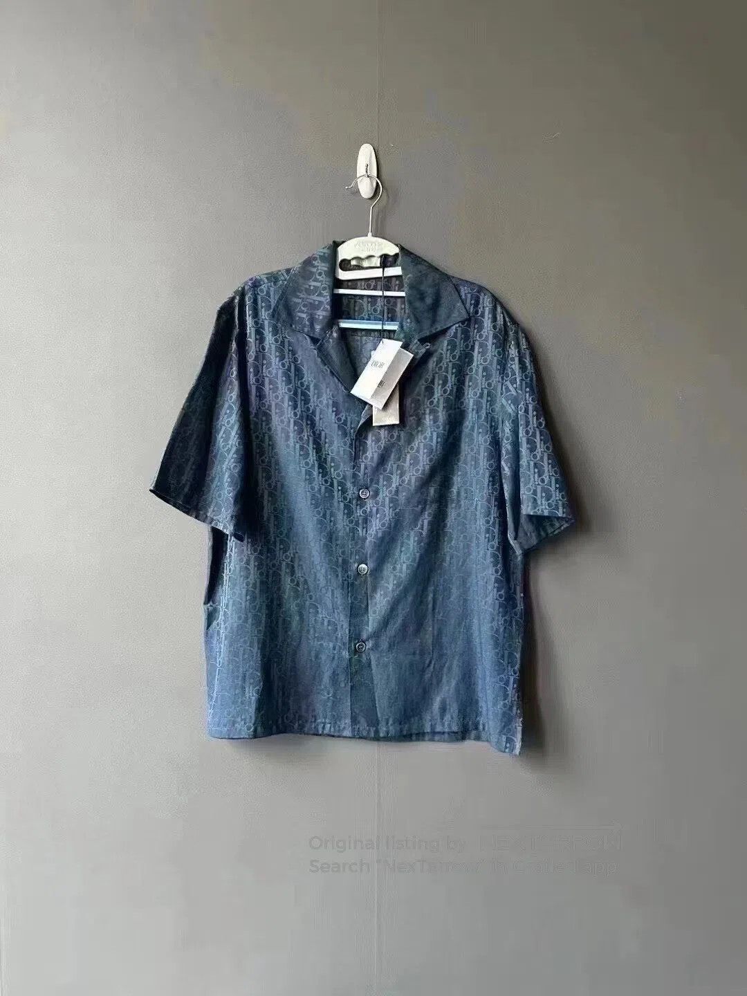 Dior Dior Blue All-Over Print Short Sleeve Shirt| Size US XXS / EU 40 - 1 Thumbnail