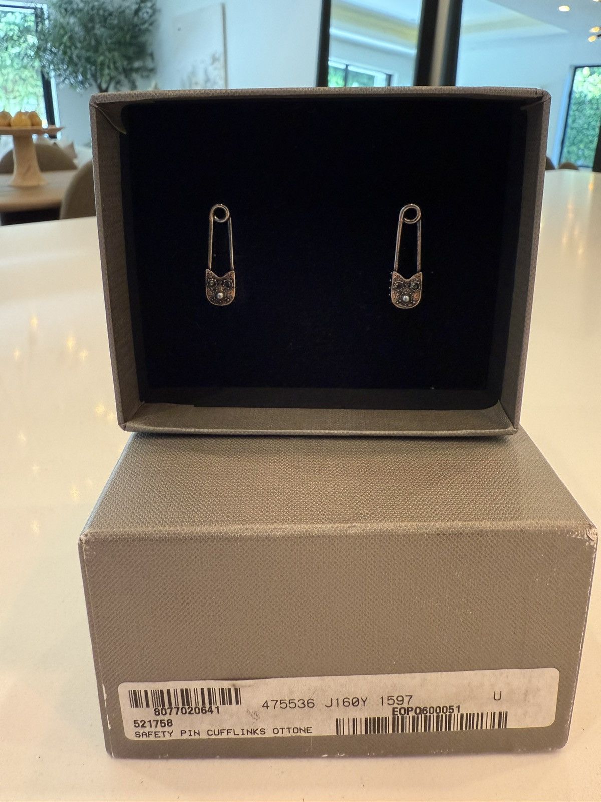 Alexander McQueen 100% Silver SAFETY PIN CUFFLINKS-Alexander Mcqueen Size ONE SIZE - 9 Thumbnail