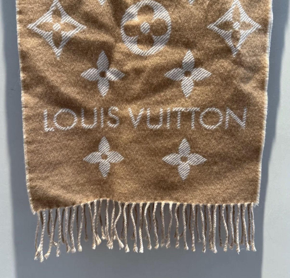 Louis Vuitton Louis Vuitton Monogram Cashmere Scarf - Brown Size ONE SIZE - 3 Thumbnail