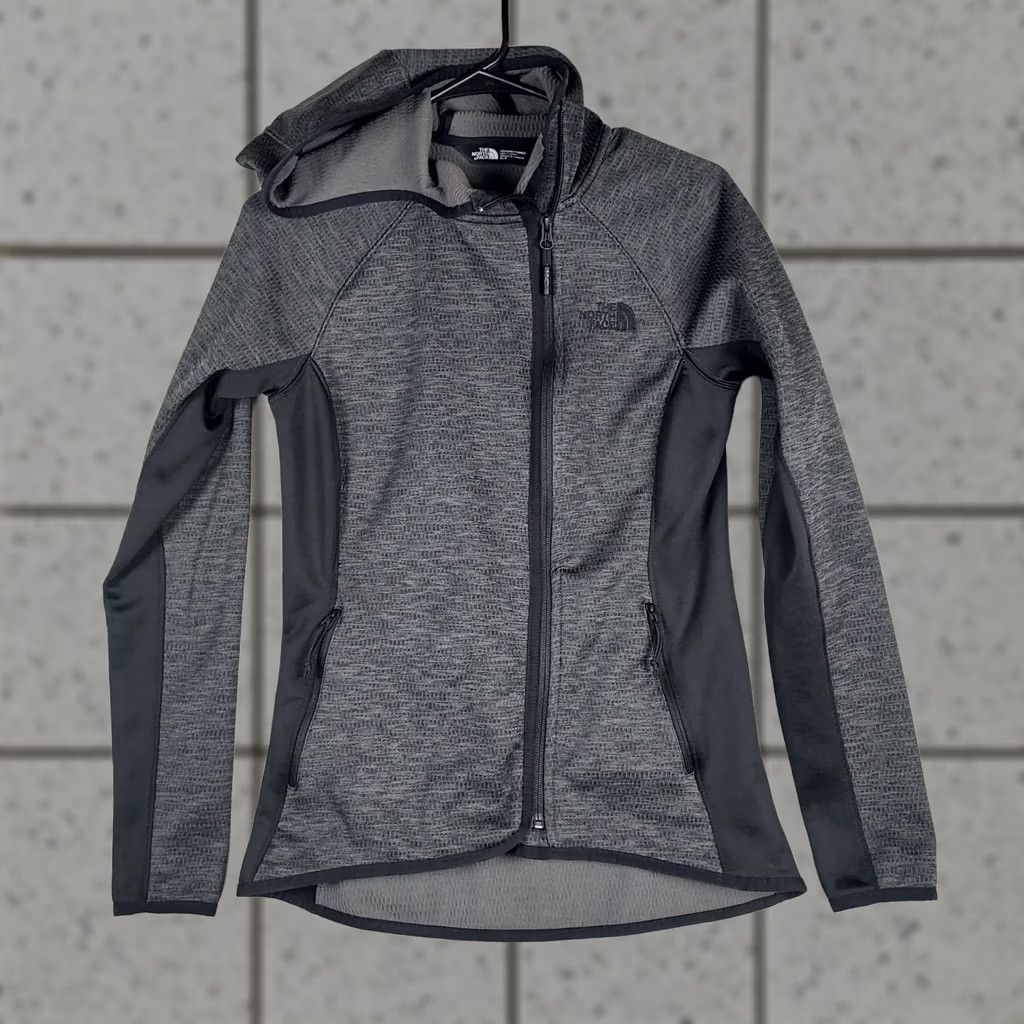 The North Face The North Face Womens S Petite Hooded Jacket Full Zip Gray Outdoor Jacket Size S / US 4 / IT 40 - 1 Thumbnail