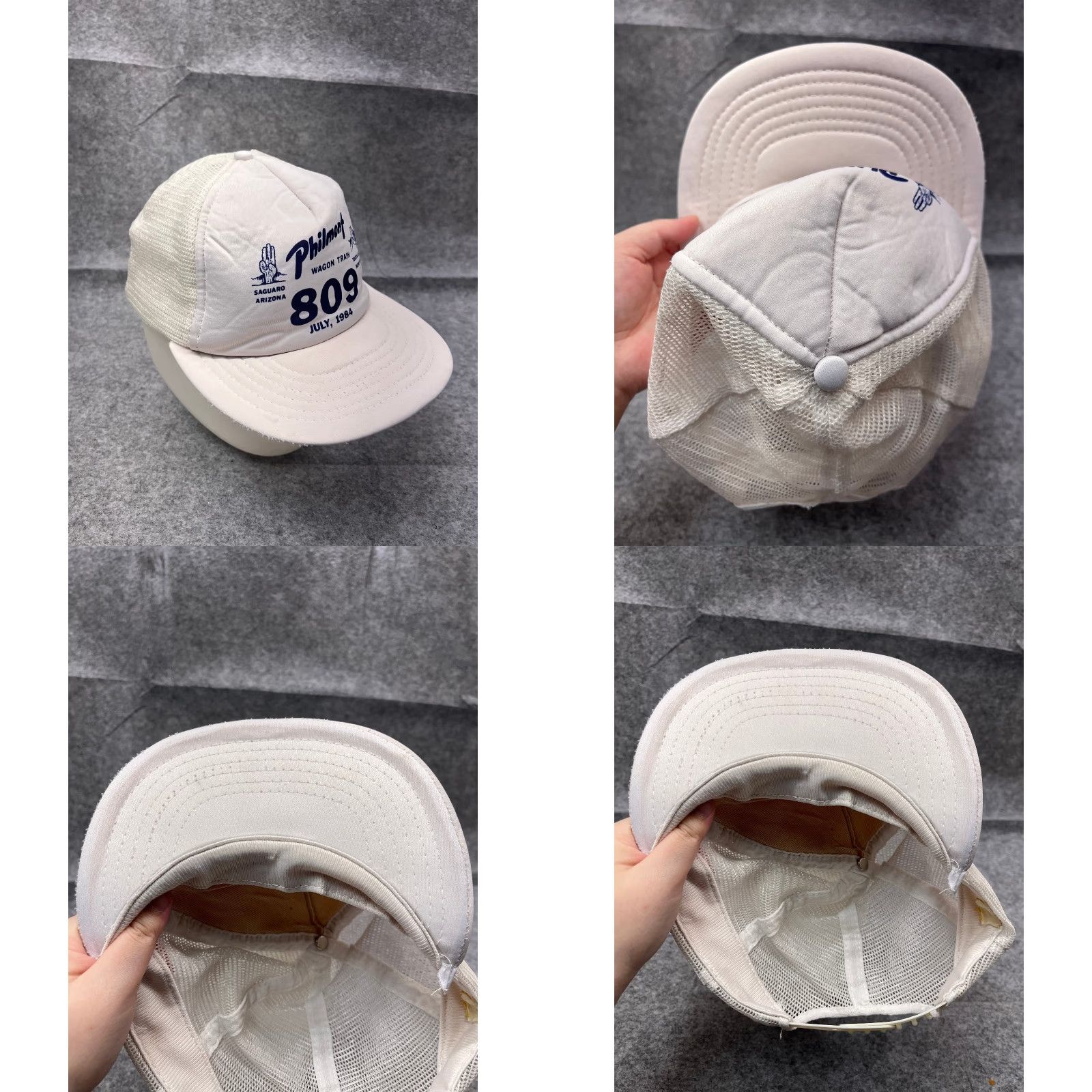 Vintage VINTAGE Philmont Wagon Train 809 Hat Cap Snap Back Adult One Size White Poly Trucker Size ONE SIZE - 8 Thumbnail