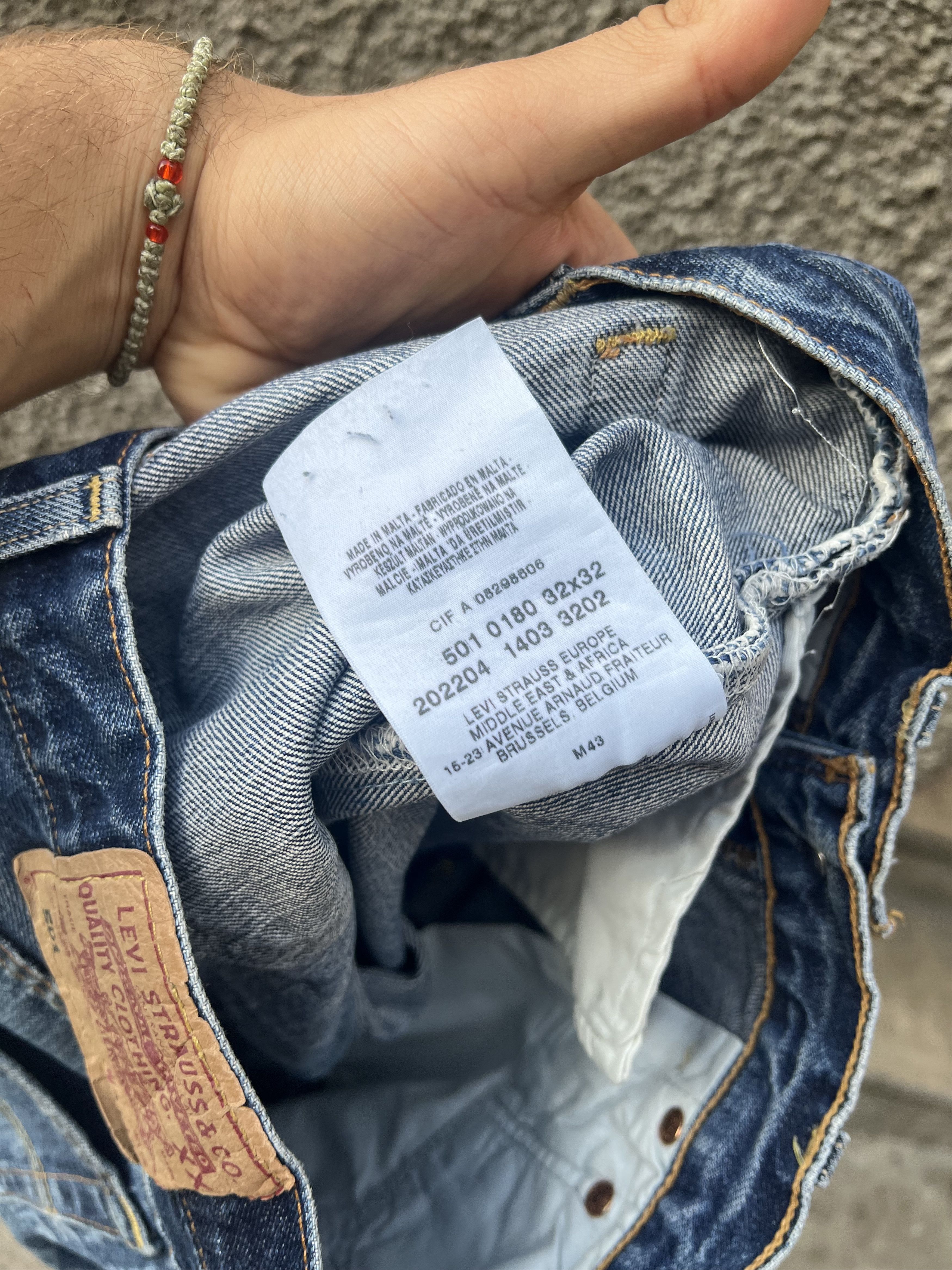 Levi's ULTRA RARE 1990s LEVI'S 501 LOGO BANNER JEANS Size US 32 / EU 48 - 6 Thumbnail
