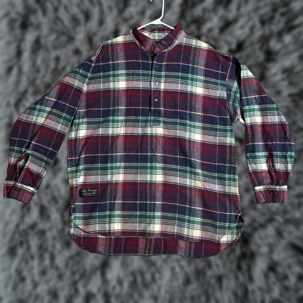 CO Vermont Flannel Co 1/4 Button Shirt Womens XL Grunge Heavy Oversize Western Plaid Multicolor Long Sleeve Mens? Womens? Wait. Size XL / US 12-14 / IT 48-50 - 1 Thumbnail