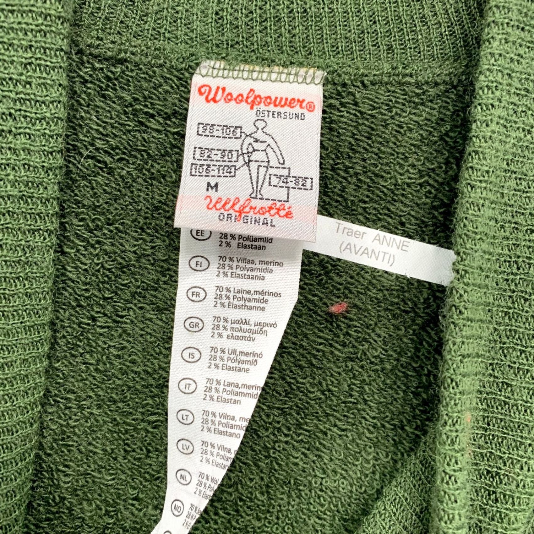 Layer 8 Woolpower Ullfrotte Sweater Mens M Green 1/4 Zip 400 Wool Mid Layer Sweden Size US M / EU 48-50 / 2 - 7 Thumbnail