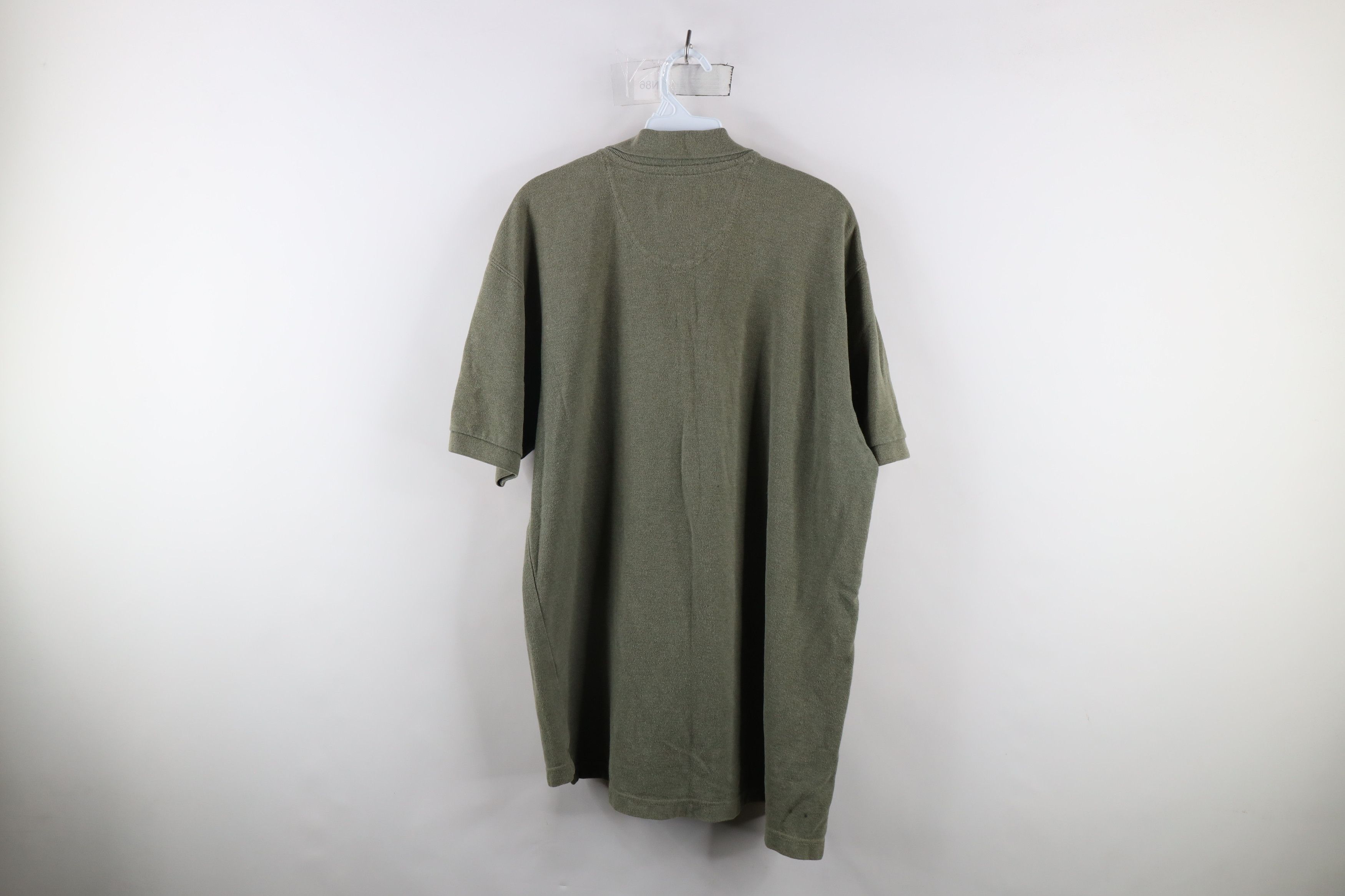 Ralph Lauren × Vintage Vintage 90s Chaps Ralph Lauren Monogram Polo Shirt Green Size US L / EU 52-54 / 3 - 7 Thumbnail
