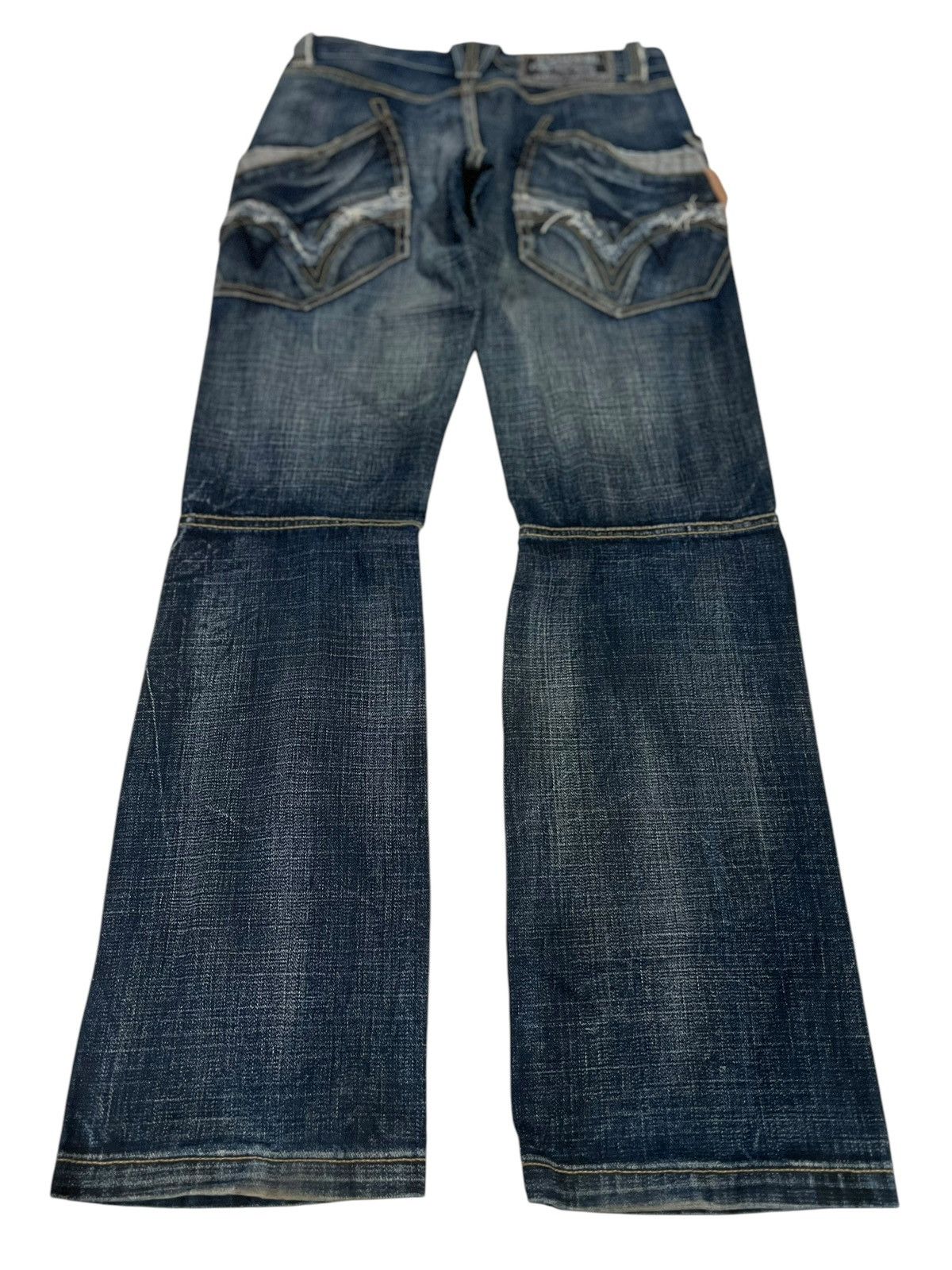 If Six Was Nine × Japanese Brand × Le Grande Bleu (L.G.B.) 🌈Flare 90’s style Tough Jean Smitth Distress Jean Size US 30 / EU 46 - 2 Thumbnail