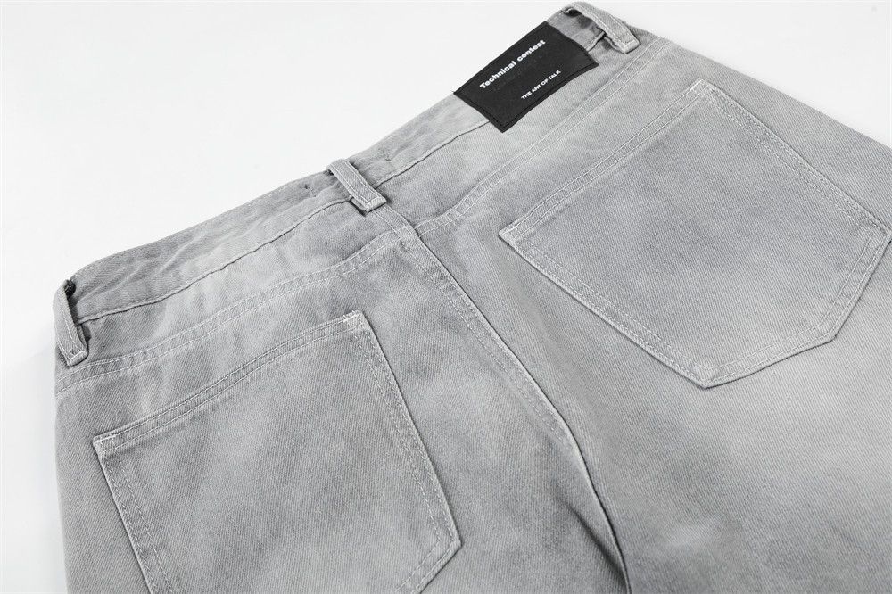 Jean Men's Retro Gradient-Wash Loose-Fit Distressed Jeans Size US 32 / EU 48 - 5 Thumbnail