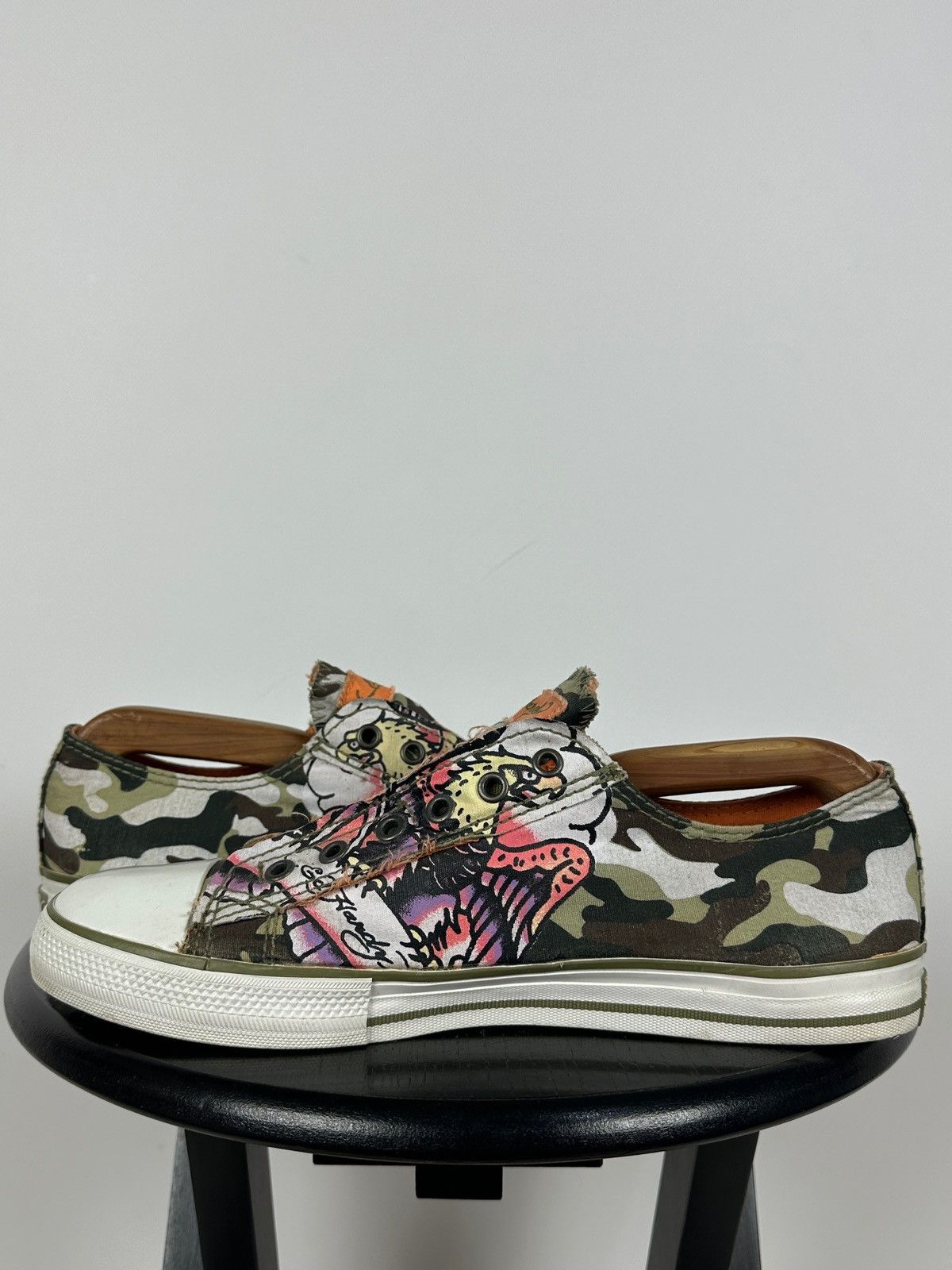 Ed Hardy Vintage Ed Hardy Y2K Camo Tattoo Graphic Slip On Sneakers Size US 11 / EU 44 - 11 Thumbnail