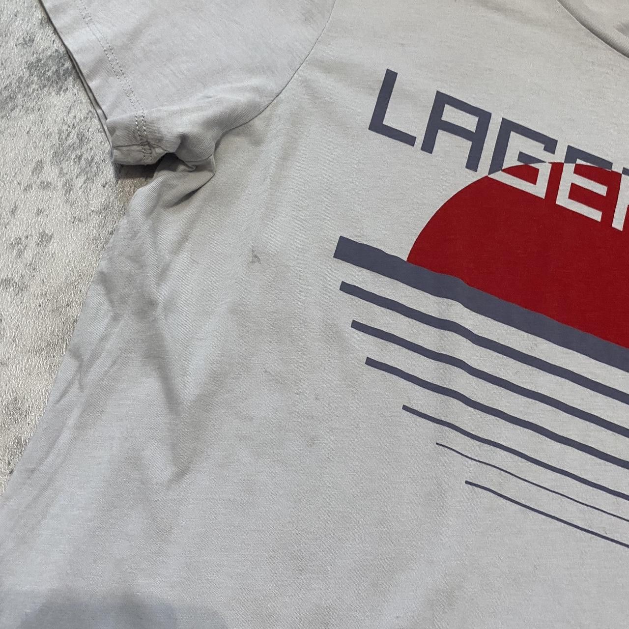Karl Lagerfeld Karl Lagerfeld grey and red T-shirt Nice graphic high Size US M / EU 48-50 / 2 - 6 Thumbnail