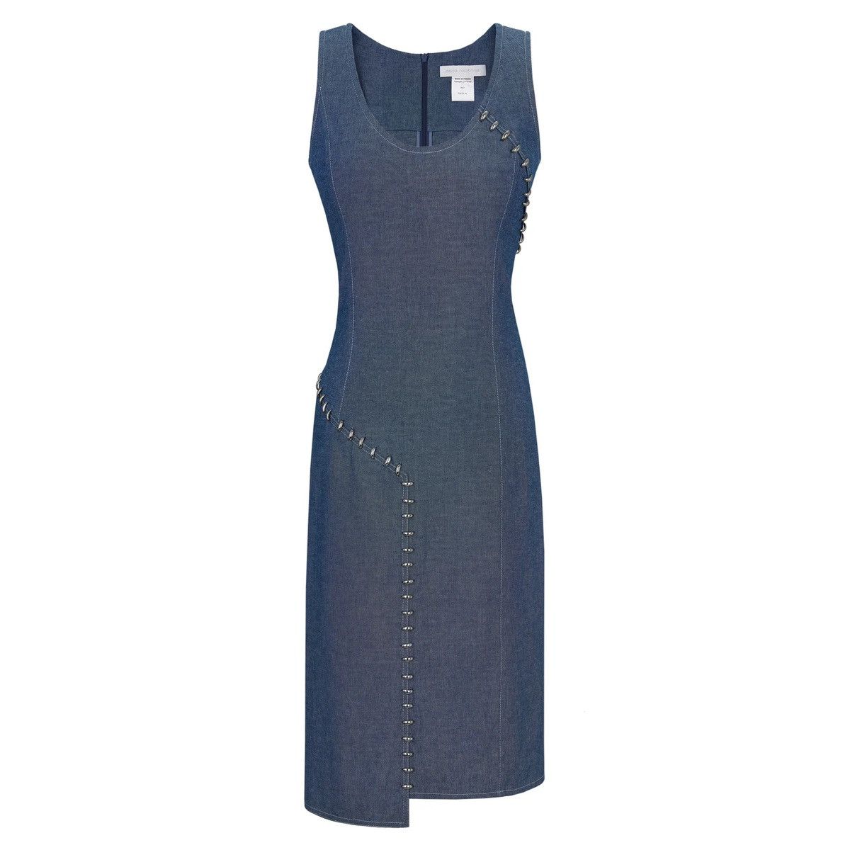 image of Paco Rabanne Fall 2012 Pierced Asymmetrical Dress in Denim, Women's (Size XS)