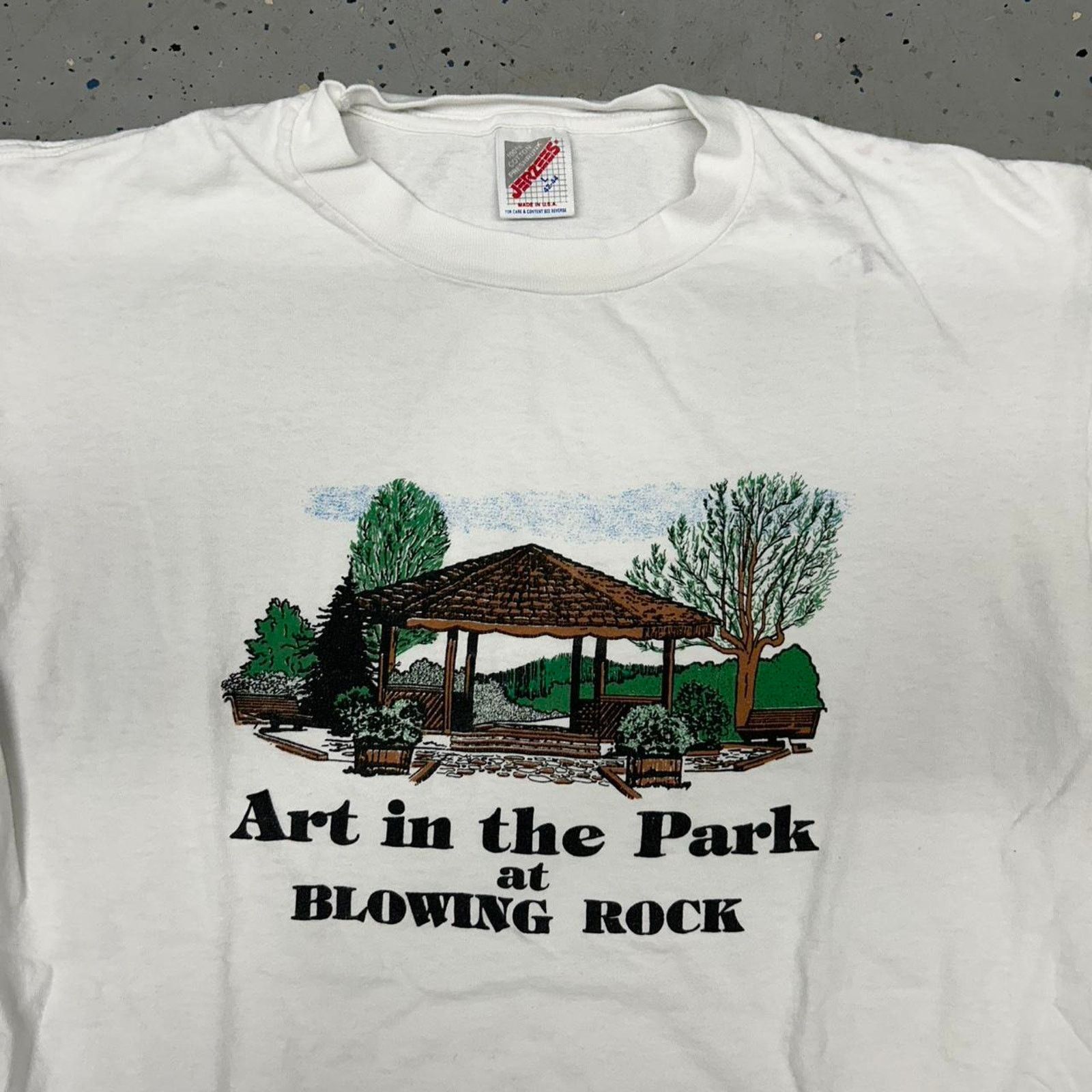 Jerzees White vintage 90s art in the park at blowing rock tee Size US L / EU 52-54 / 3 - 2 Thumbnail