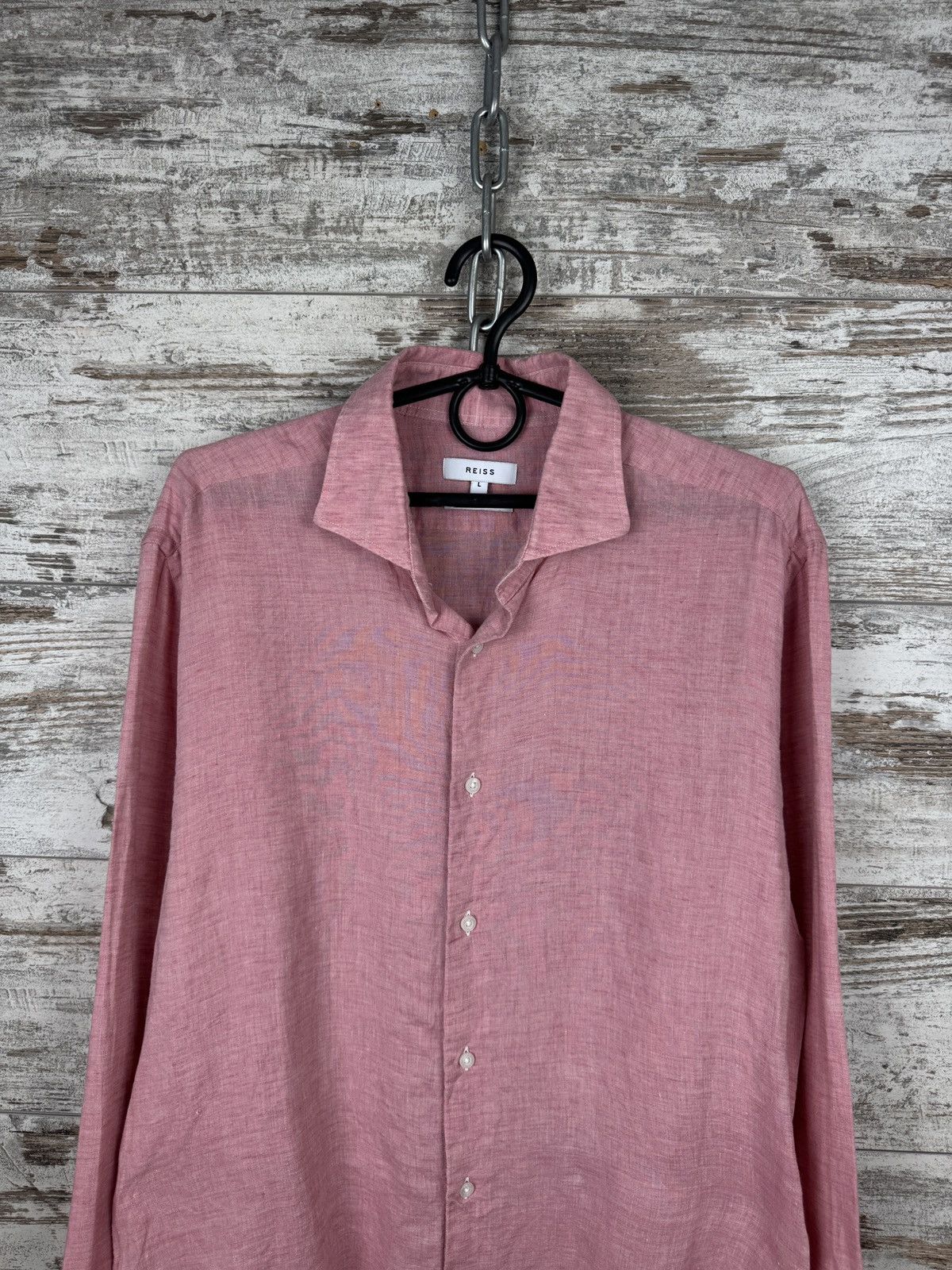 Reiss Mens Vintage Reiss linen shirts button up luxury crazy Size US L / EU 52-54 / 3 - 3 Thumbnail