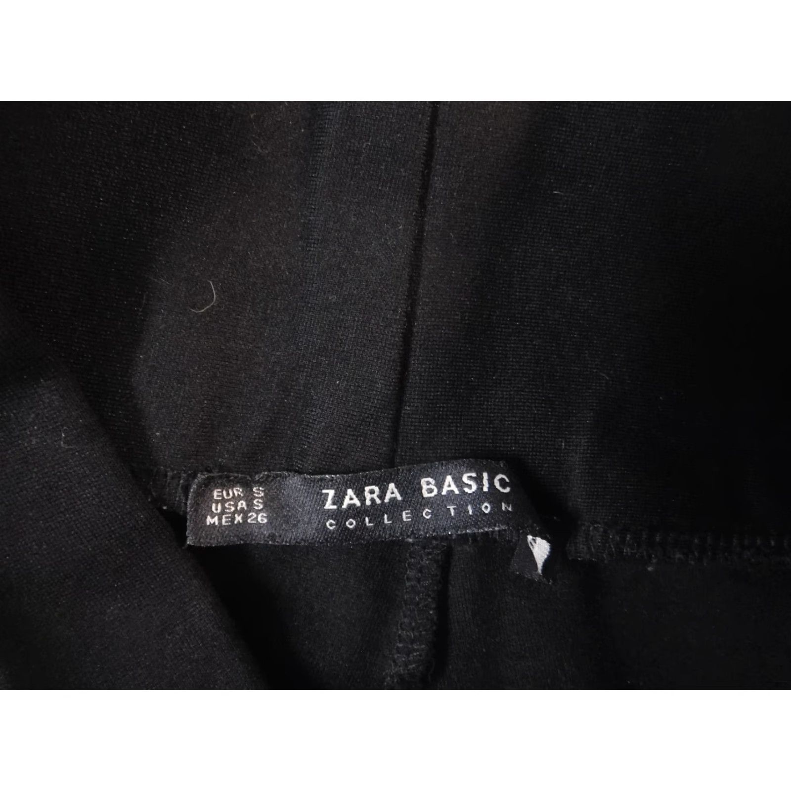 Zara Zara Leggings Pants S Black Cotton Knit Straight Jegging Mid Rise Regular Women's Small Black Cotton Knit Jegging Zara Pants-Style Size 28" / US 6 / IT 42 - 4 Thumbnail