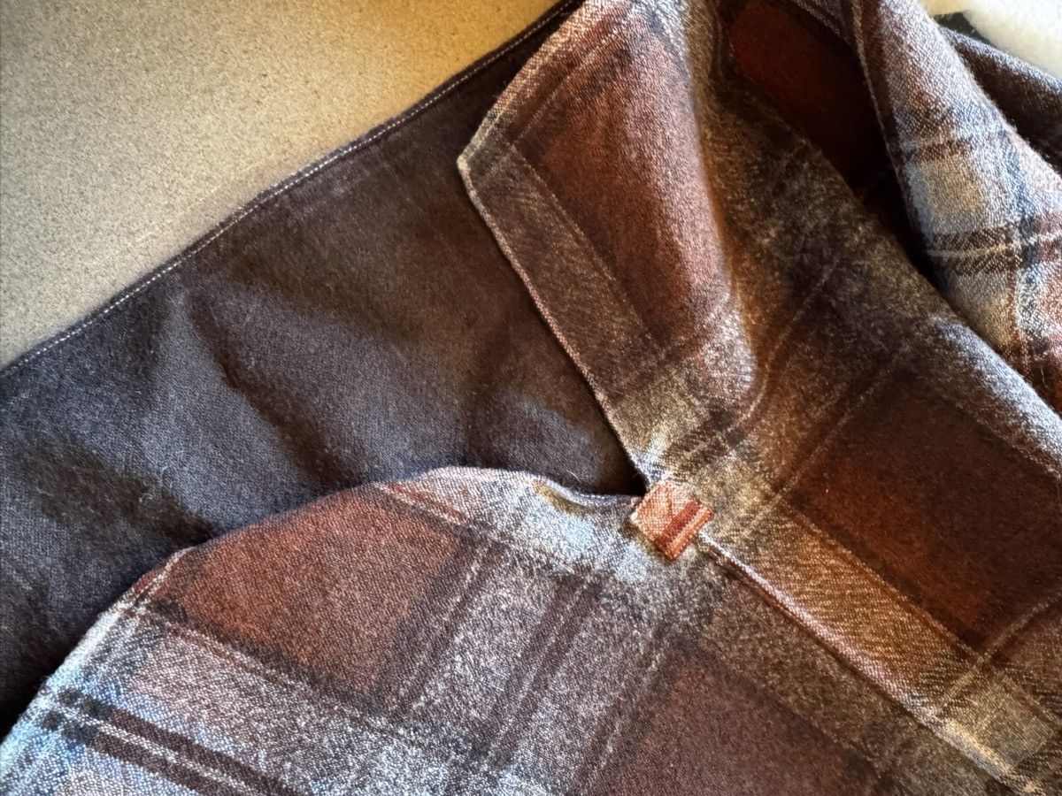 Lanvin Lanvin Flannel Wool Spray Paint Effect Plaid Shirt Size US L / EU 52-54 / 3 - 7 Thumbnail