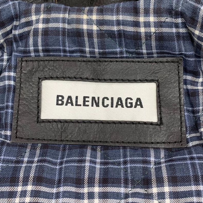 Other Balenciaga size 34 Black Cow Leather Lapel Zip Long Sleeve Size US XXS / EU 40 - 5 Thumbnail