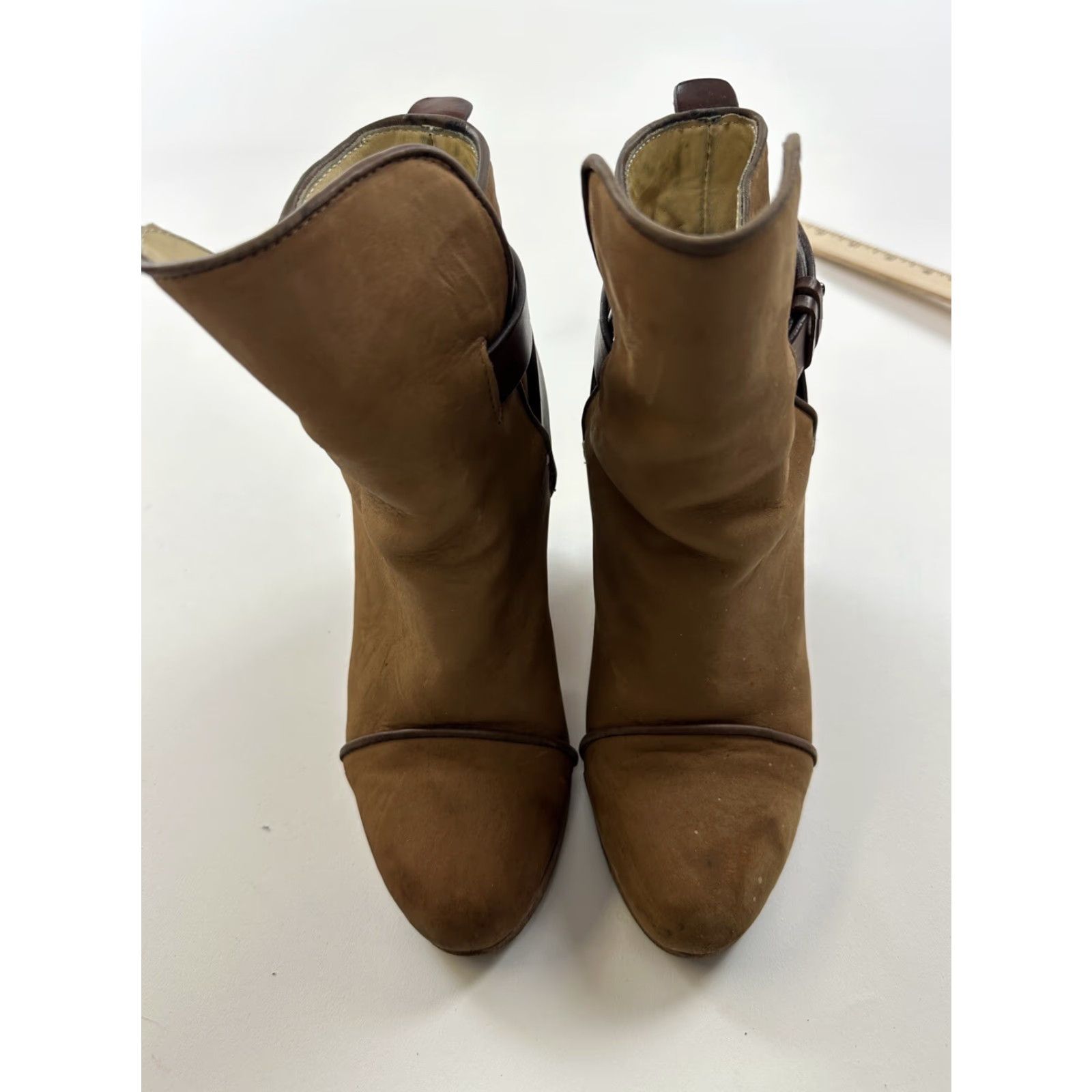 Rag & Bone Rag & Bone Kinsey Boots Women’s 5 Brown Suede Ankle Strap Block Heel High Casual Modern Shopping Going Out Shoes Womens Size US 5 / IT 35 - 6 Thumbnail