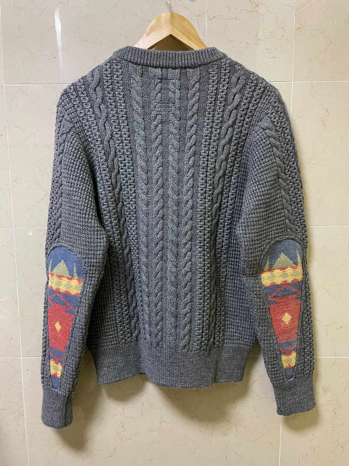 Visvim visvim fisherman cable knit sweater grey Size US M / EU 48-50 / 2 - 1 Thumbnail