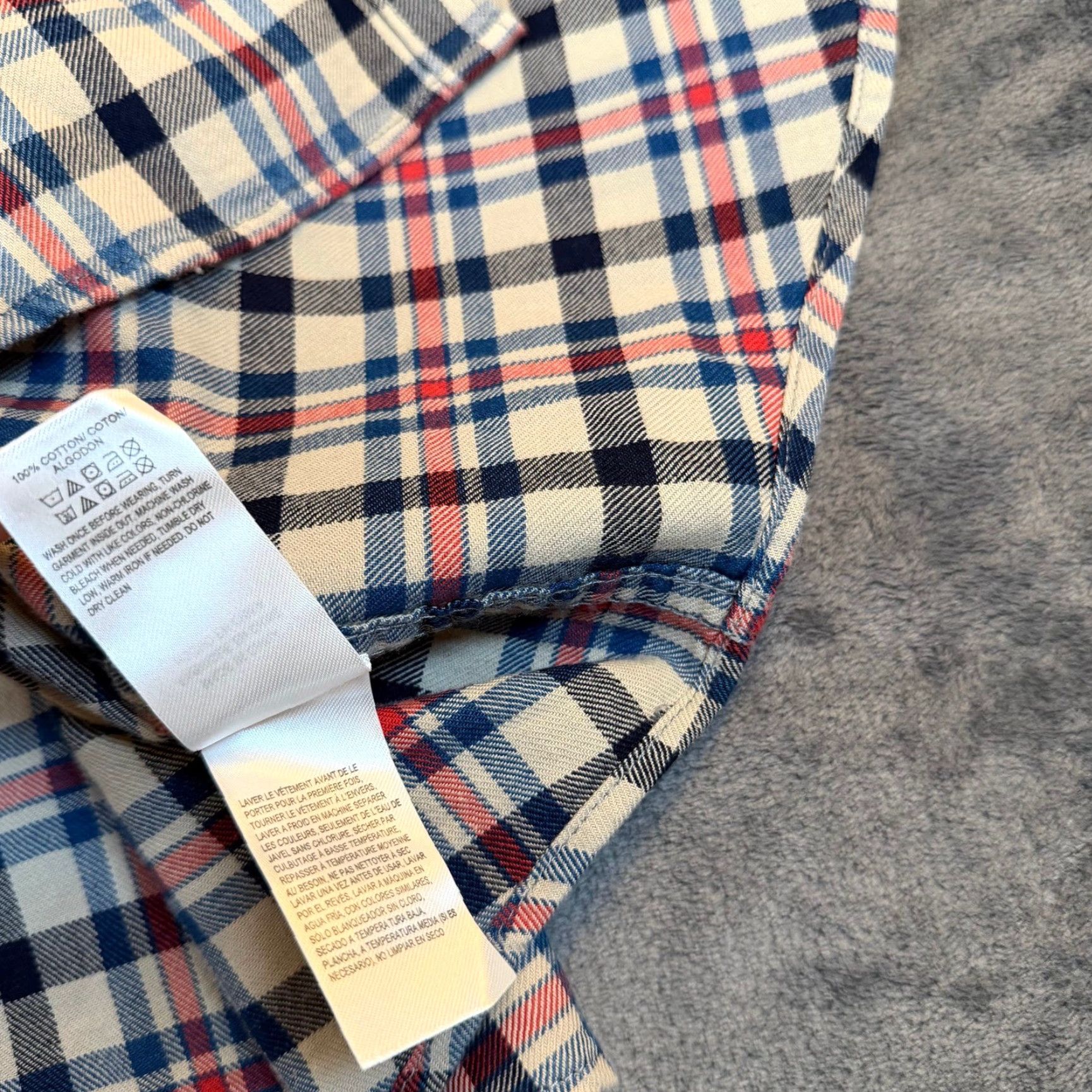 Lucky Brand Lucky Brand Western Snap Front Shirt Mens L Plaid Indigo Indigo Dyed Cotton 7M44147 Vintage No N/A Size US L / EU 52-54 / 3 - 7 Thumbnail